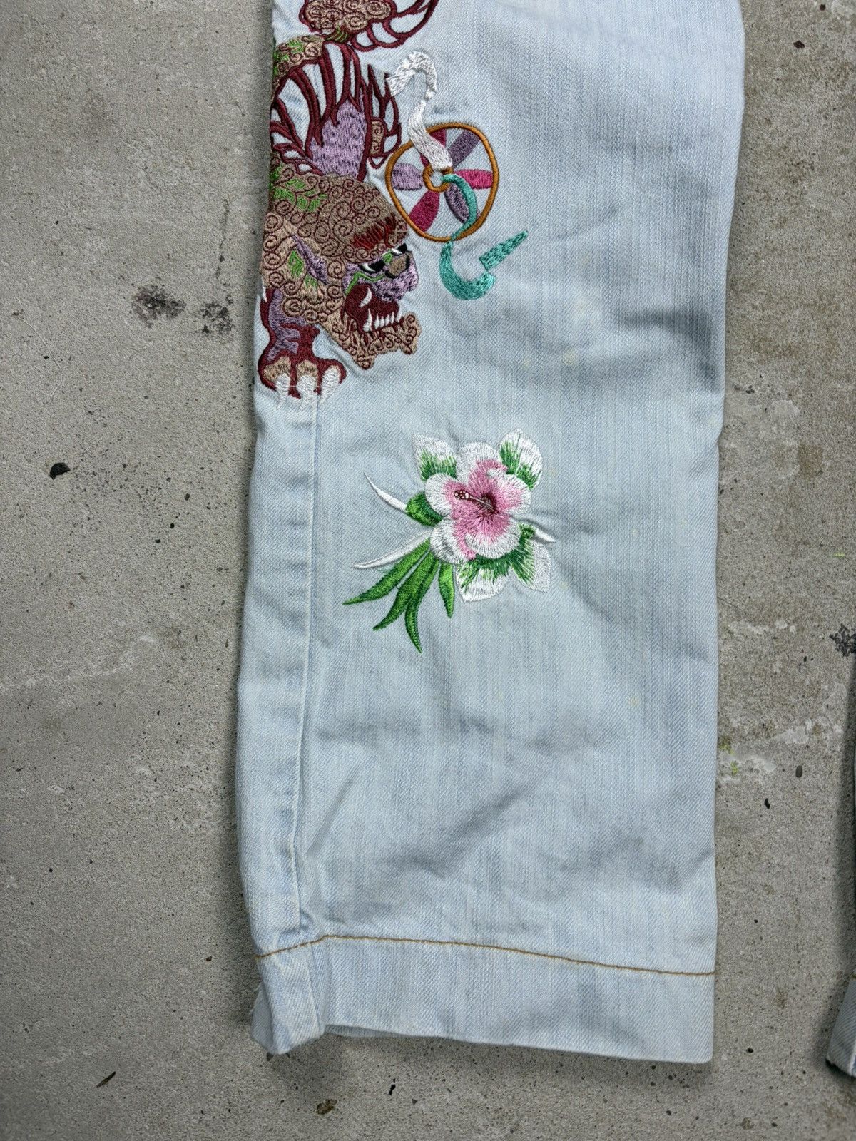 Dolce & Gabbana SS 2006 Dolce & Gabbana Honolulu Embroidery Jeans Denim Size US 35 - 12 Thumbnail
