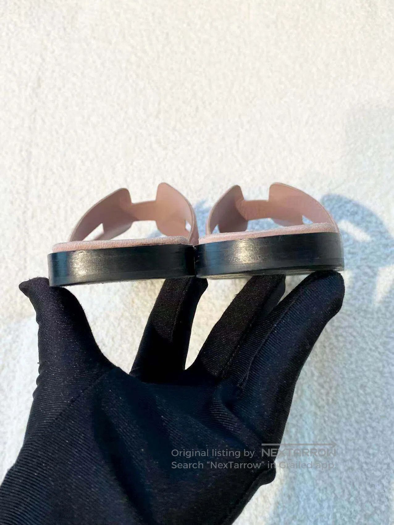 Hermes Hermes Glitter pink diamond H slippers| Size US 5 / IT 35 - 5 Thumbnail
