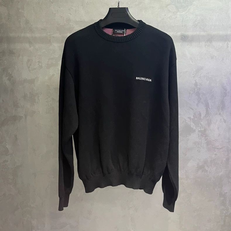 Balenciaga Balenciaga Black Coke Printed Logo Heavy Knitted Sweater-25 Size US S / EU 44-46 / 1 - 1 Thumbnail