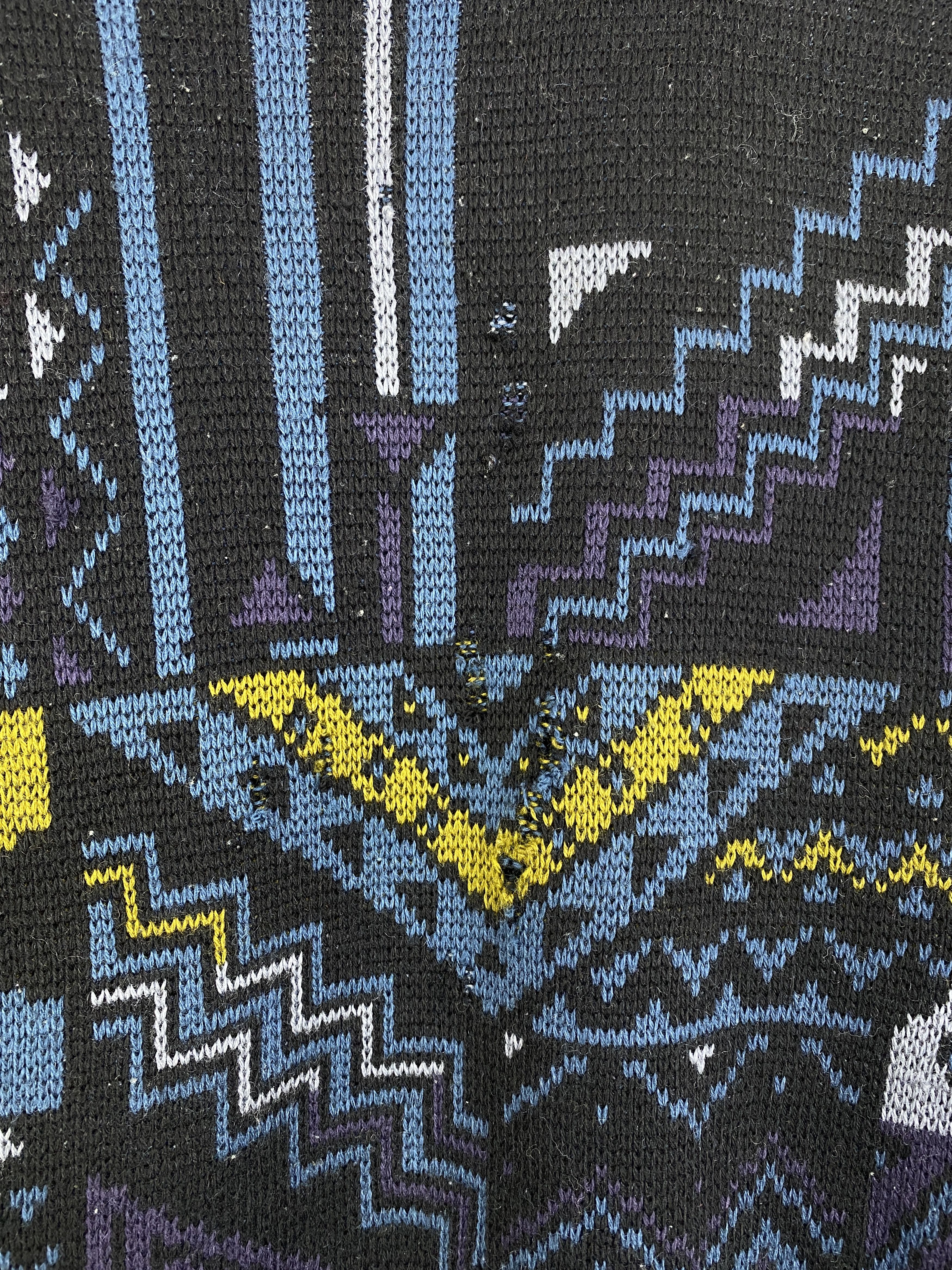 Vintage Vintage Japan Brand Geometrical Knit Sweatshirt SH0070 Size US XL / EU 56 / 4 - 7 Thumbnail