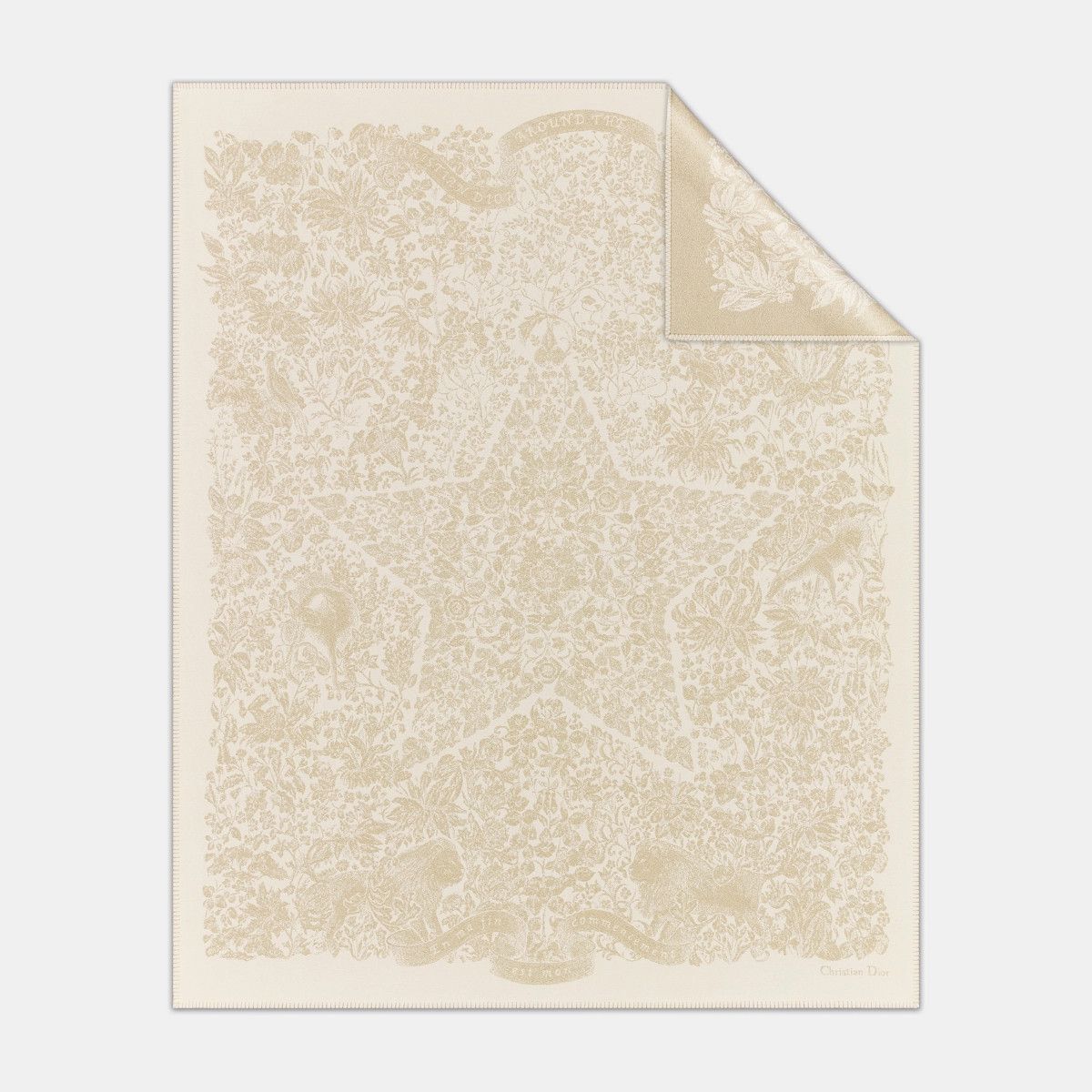Dior o1bcso1str0226 Size:OS/The World Blanket in Beige/Golden Size ONE SIZE - 1 Thumbnail