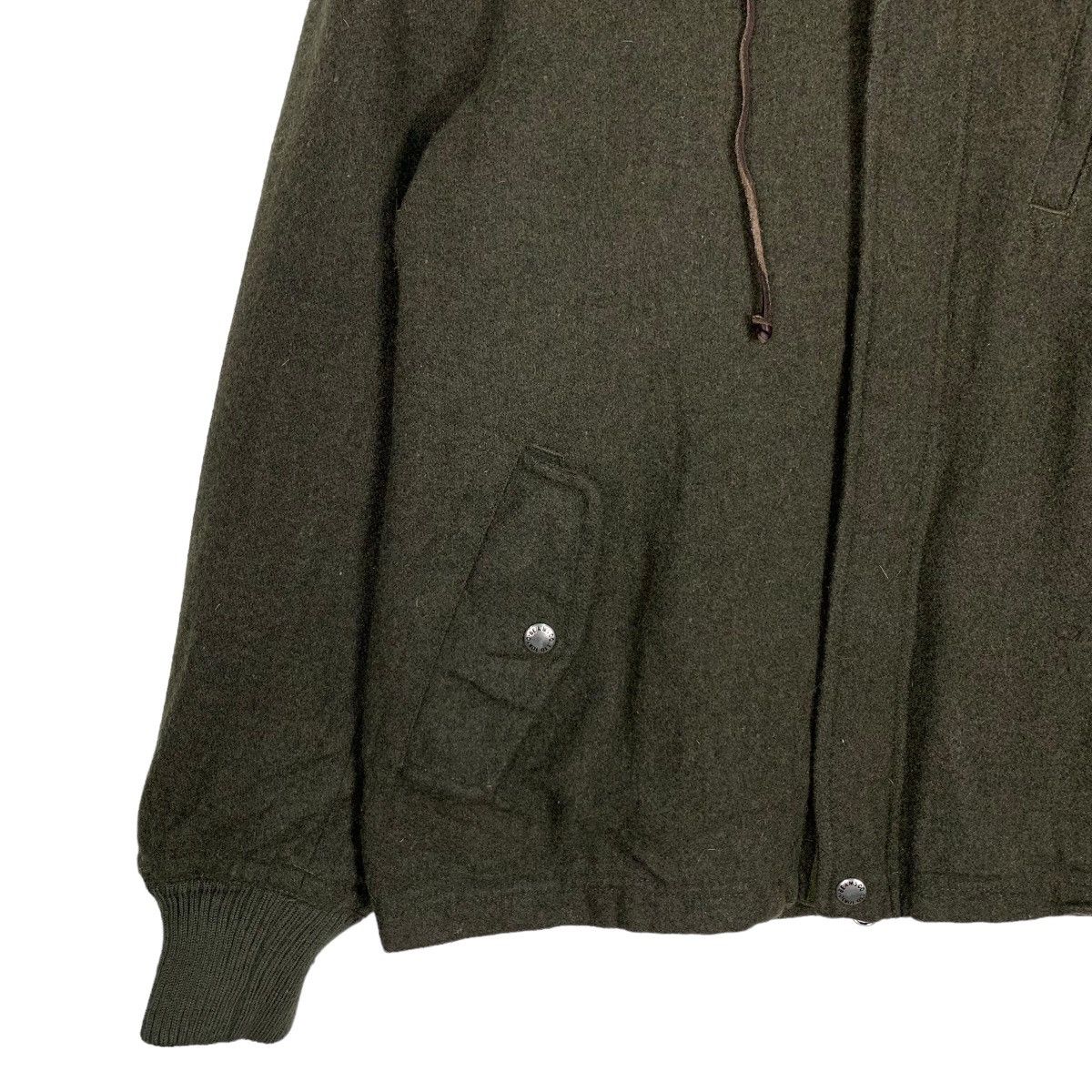 Beams Plus BEAMS Wool Olive Green Hoodie Jacket #0062-C4 Size US L / EU 52-54 / 3 - 4 Thumbnail