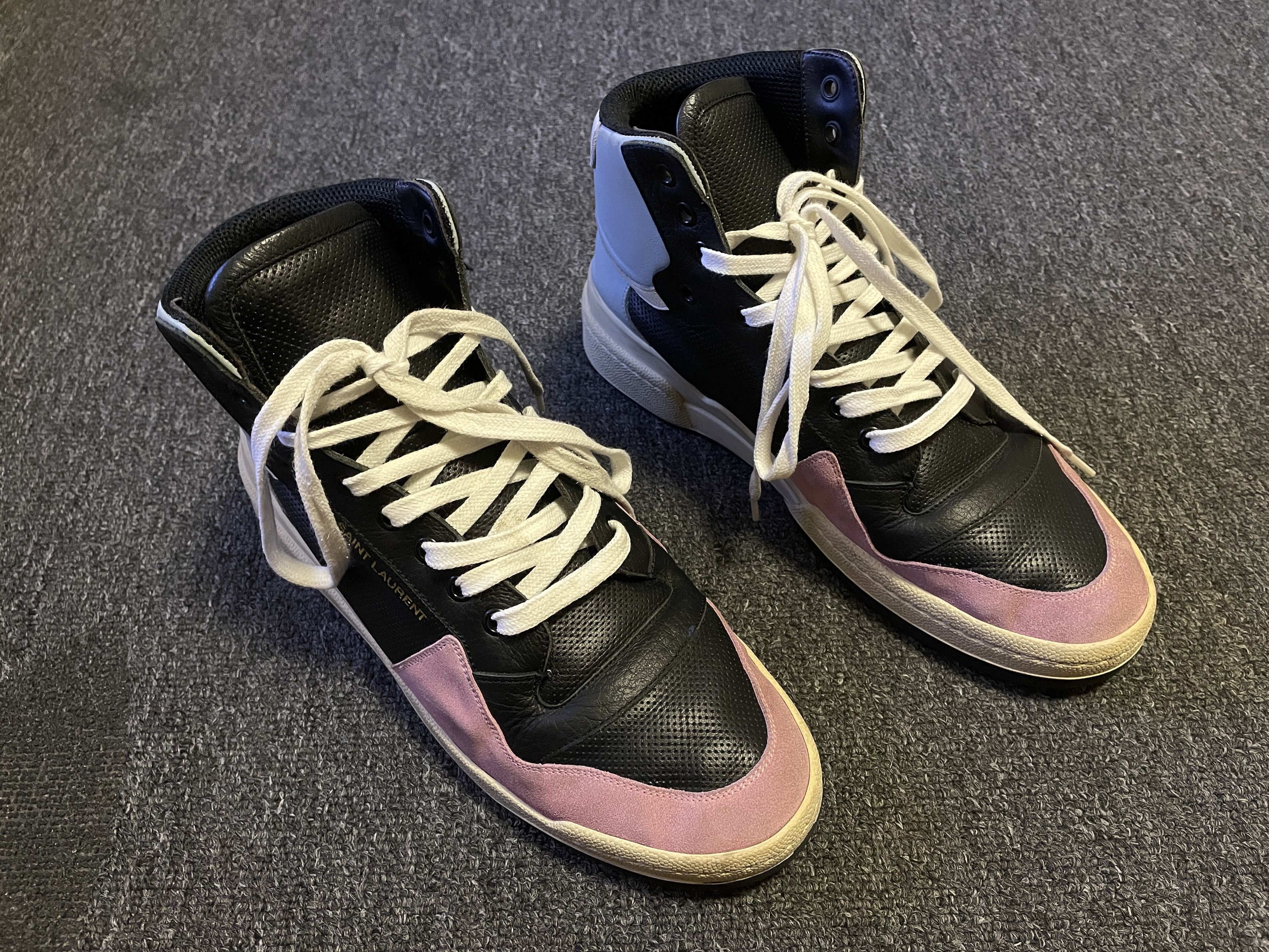 Saint Laurent Paris Saint Laurent Men's Hi-Top Sneakers Shoes Size 42/US9 Size US 9 / EU 42 - 1 Thumbnail