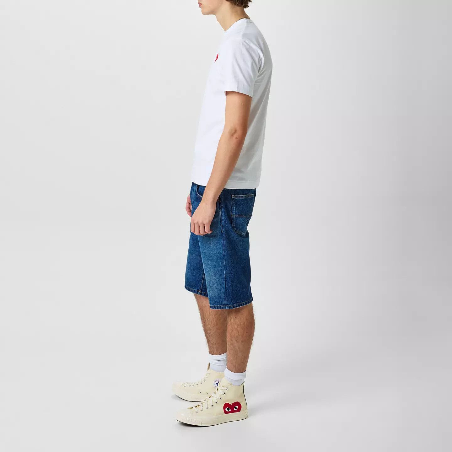 Comme des Garcons PLAY o1g2r1mq0426 Chuck Logo High Top Trainers in White Size US 7 / EU 40 - 6 Thumbnail