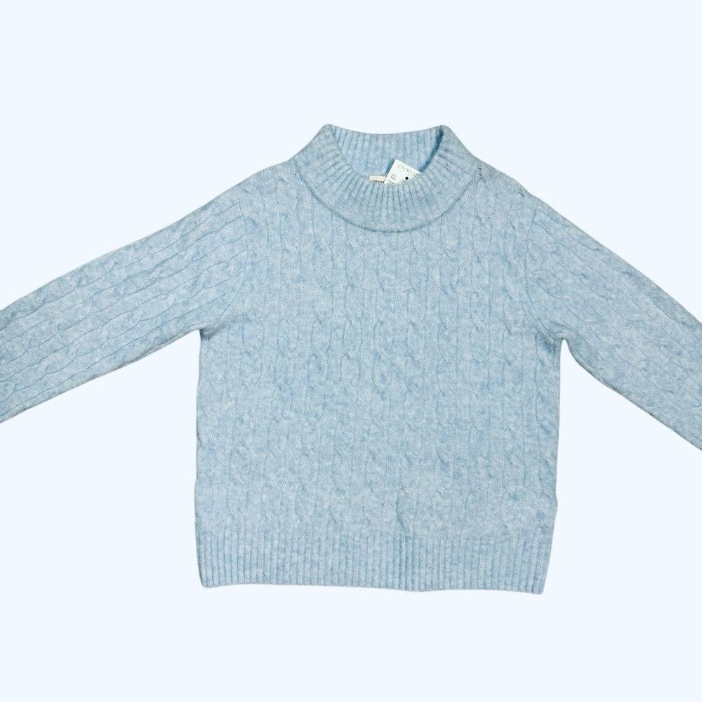 J.Crew NWT New J.Crew Cable-Knit Extra-Soft Yarn Blue Sweater Size Size XXS / US 00 / IT 34 - 2 Thumbnail
