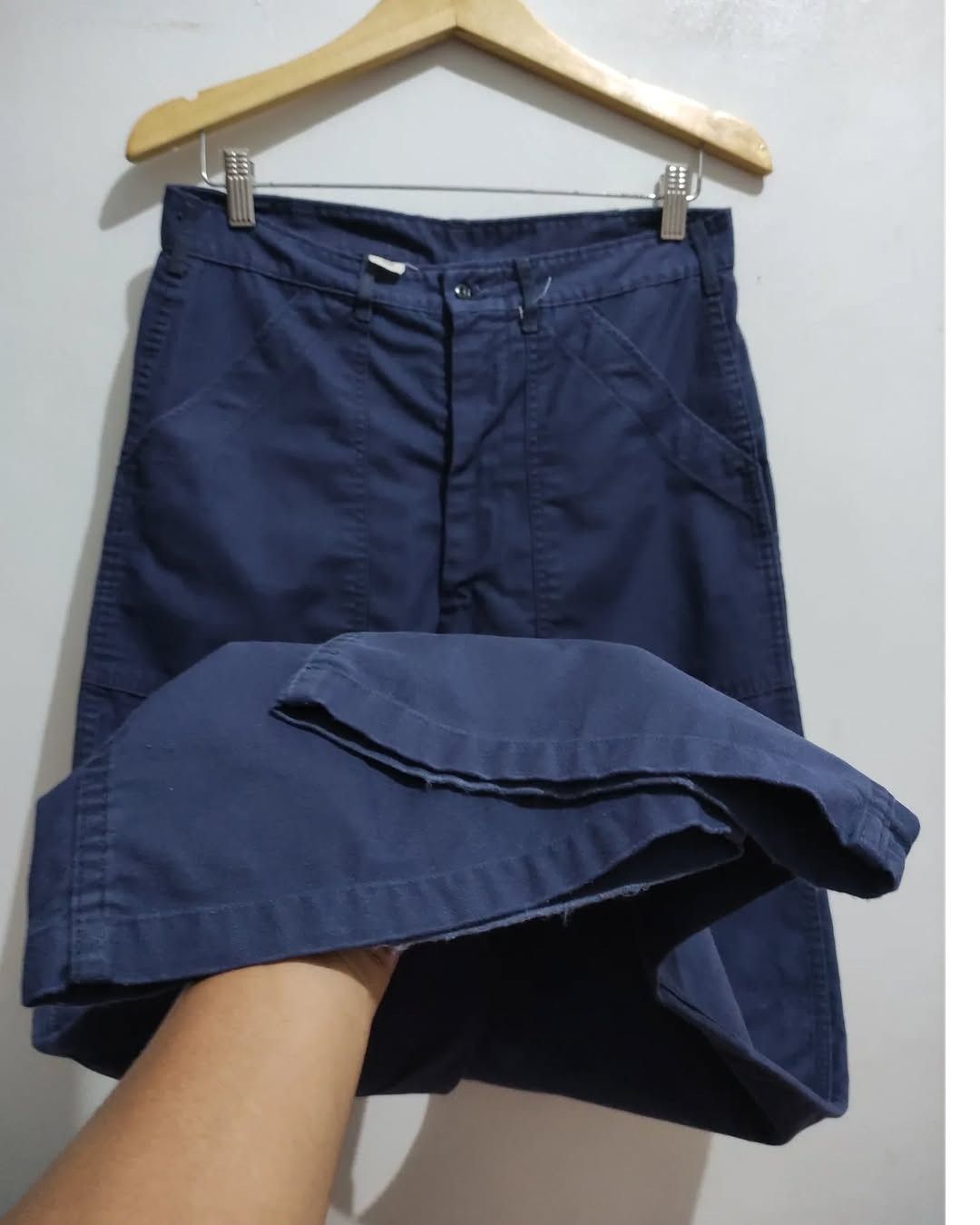 Other × Vintage US Navy Trousers Utility Dark Blue 80s Pants Size US 31 - 9 Thumbnail