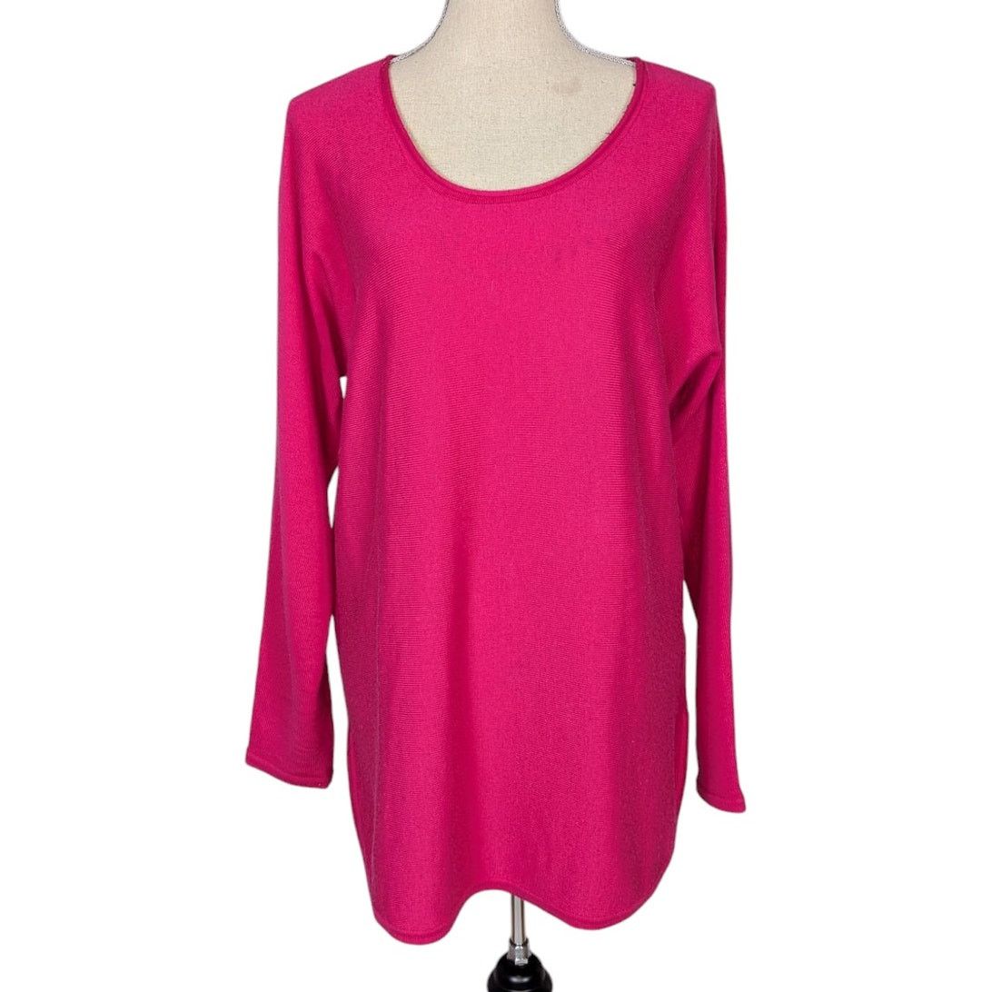 Other Max Studio Merino Wool Pullover Sweater with Curved Hem Pink Size XL / US 12-14 / IT 48-50 - 1 Thumbnail