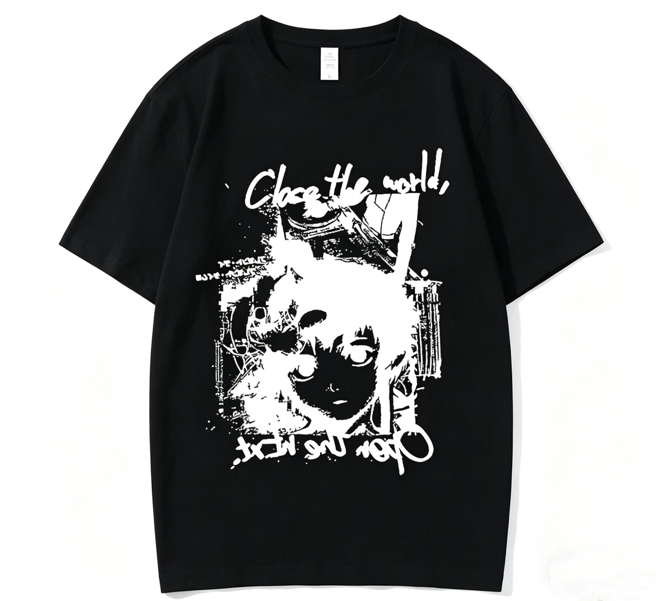 Japanese Brand Anime Y2K Experiments Girl Graphic Short Sleeve T-Shirt Size US XXL / EU 58 / 5 - 1 Thumbnail