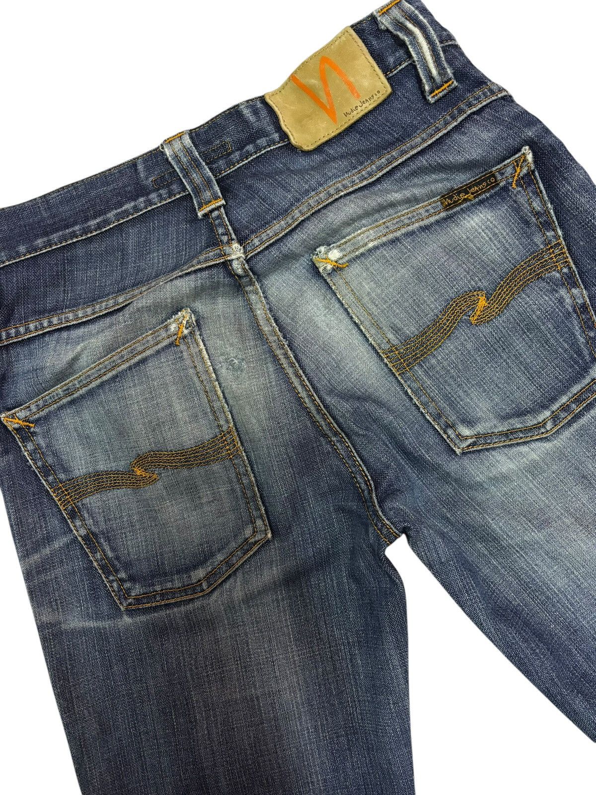 Nudie Jeans × Vintage 90s Vintage Nudie Faded Indigo Jeans Size US 29 - 4 Thumbnail
