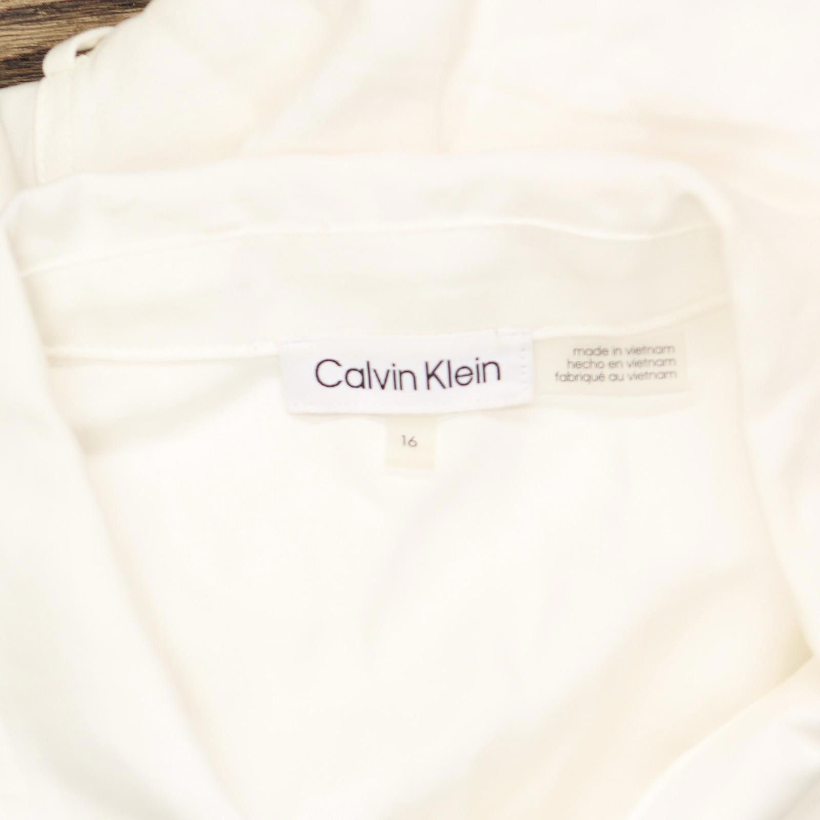 Calvin Klein Calvin Klein Button Up Shirt Dress M4cb8908 Soft White 16 Size XXL / US 16-18 / IT 52-54 - 4 Thumbnail