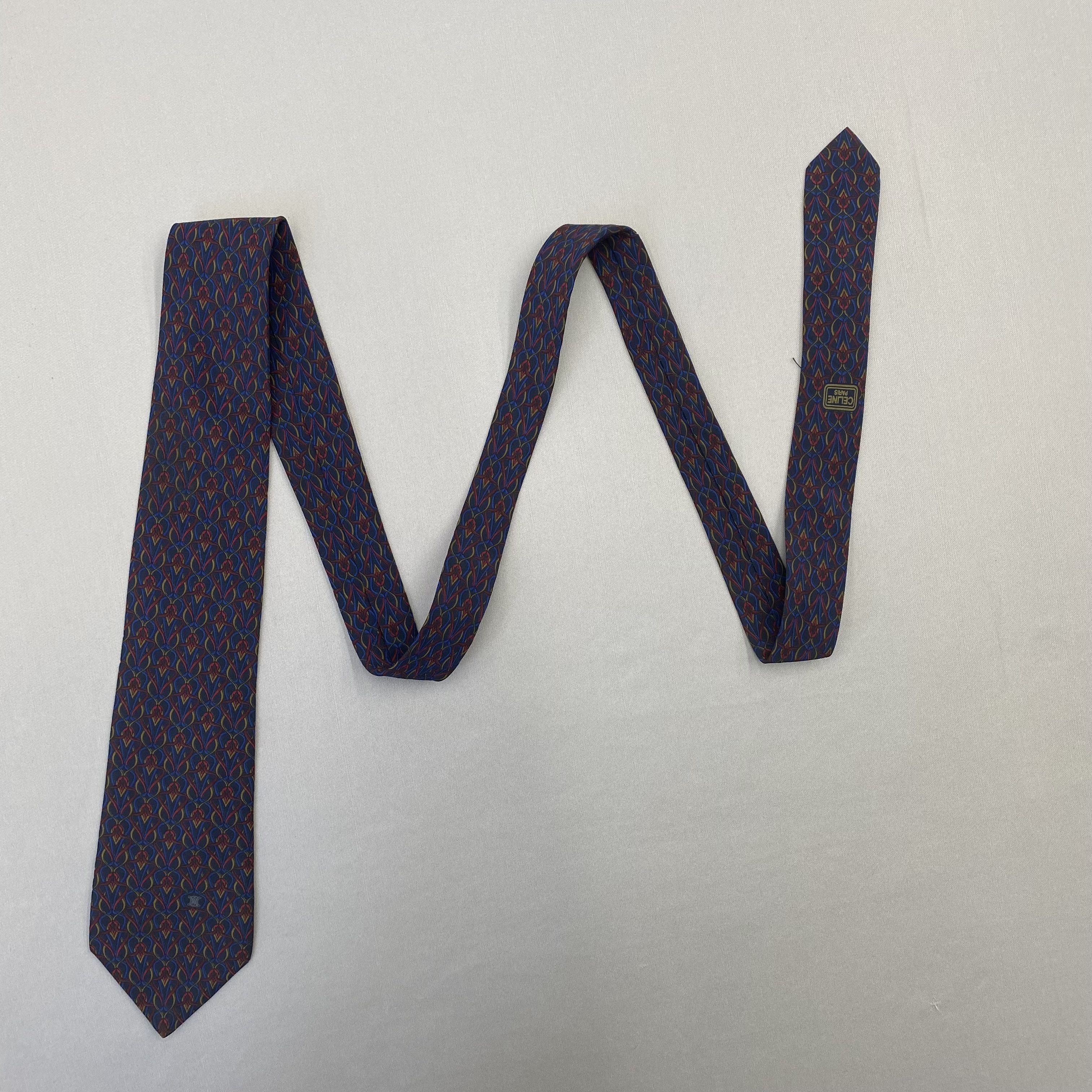 Celine Vintage Celine SILK Necktie Cravate Pure Silk Neck Tie Size ONE SIZE - 5 Thumbnail