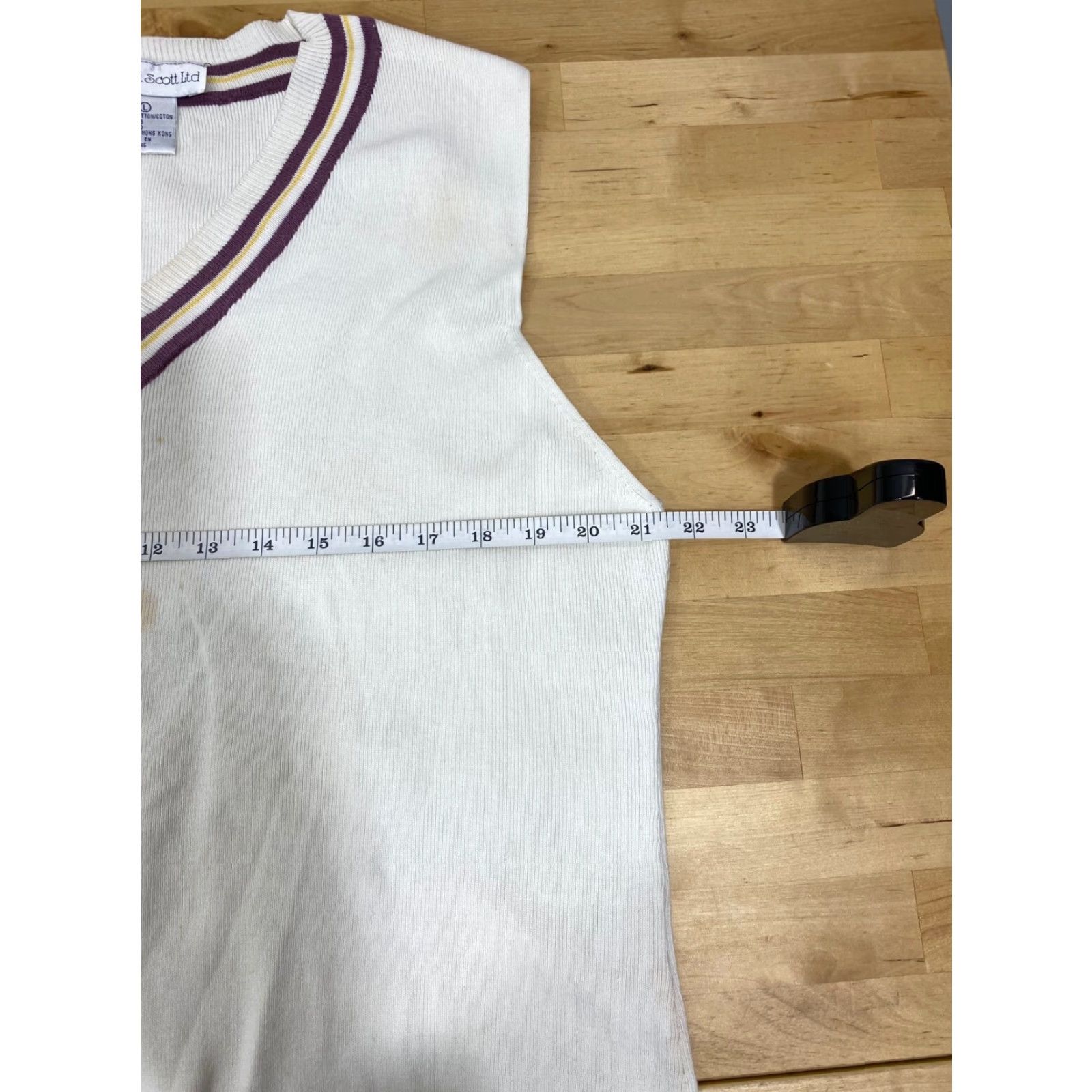 Vintage VINTAGE Robert Scott Ltd Women's Sweater Vest L Black 100% Cotton 90s Sleeveless Round Neck Tj 1209 Size L / US 10 / IT 46 - 4 Thumbnail