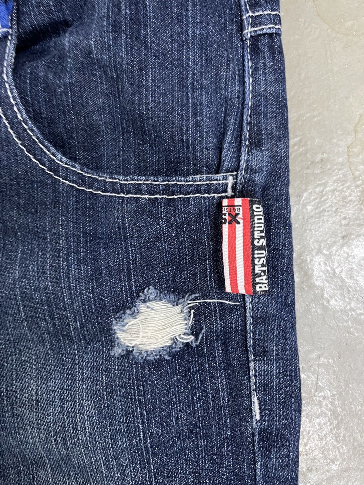 Number (N)ine 90's Batsu Distressed Punk Kurt Cobain Style Patchwork Jeans Size US 28 / EU 44 - 5 Thumbnail