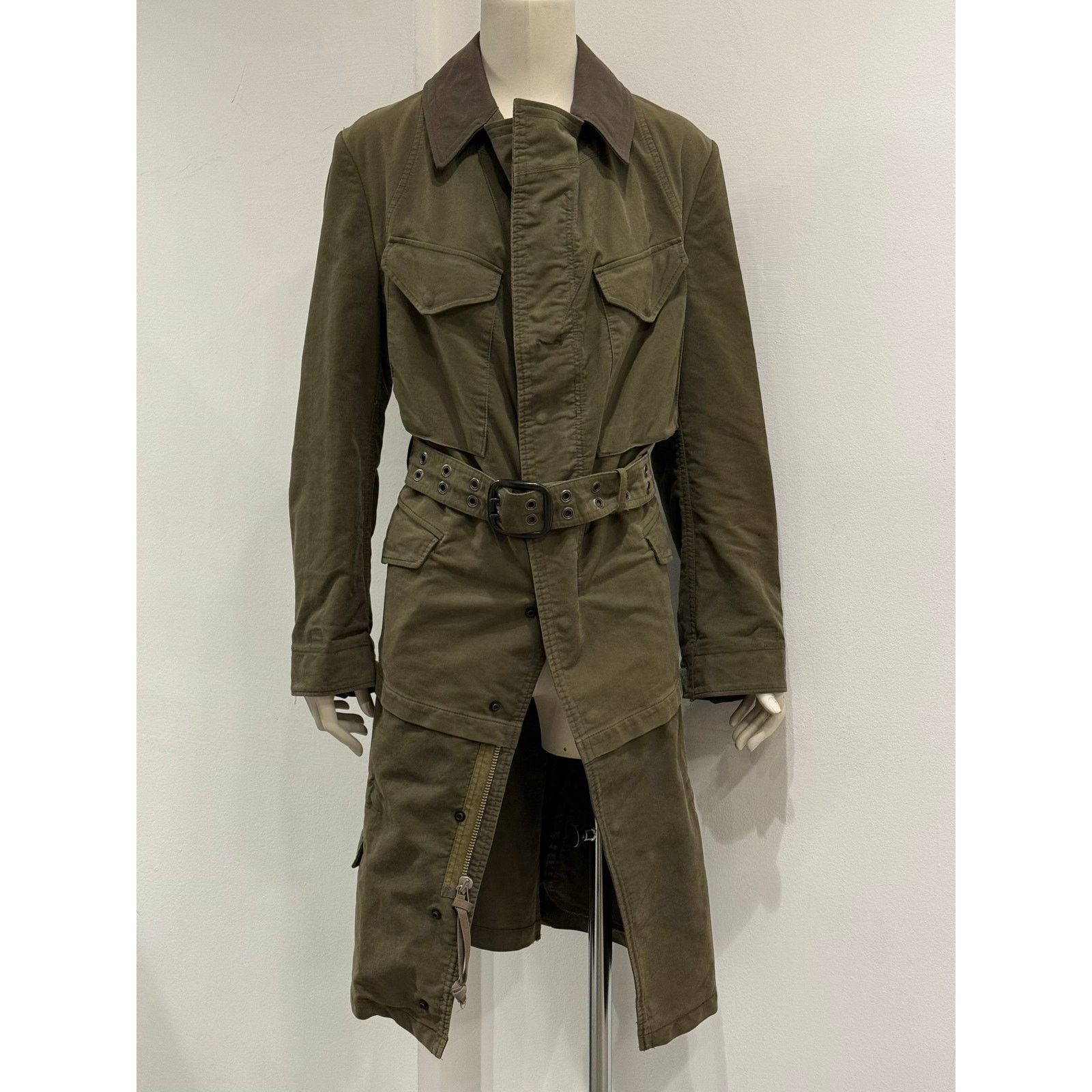 Junya Watanabe A/W2006 Junya Watanabe deconstructed military coat with belt Size M / US 6-8 / IT 42-44 - 2 Thumbnail