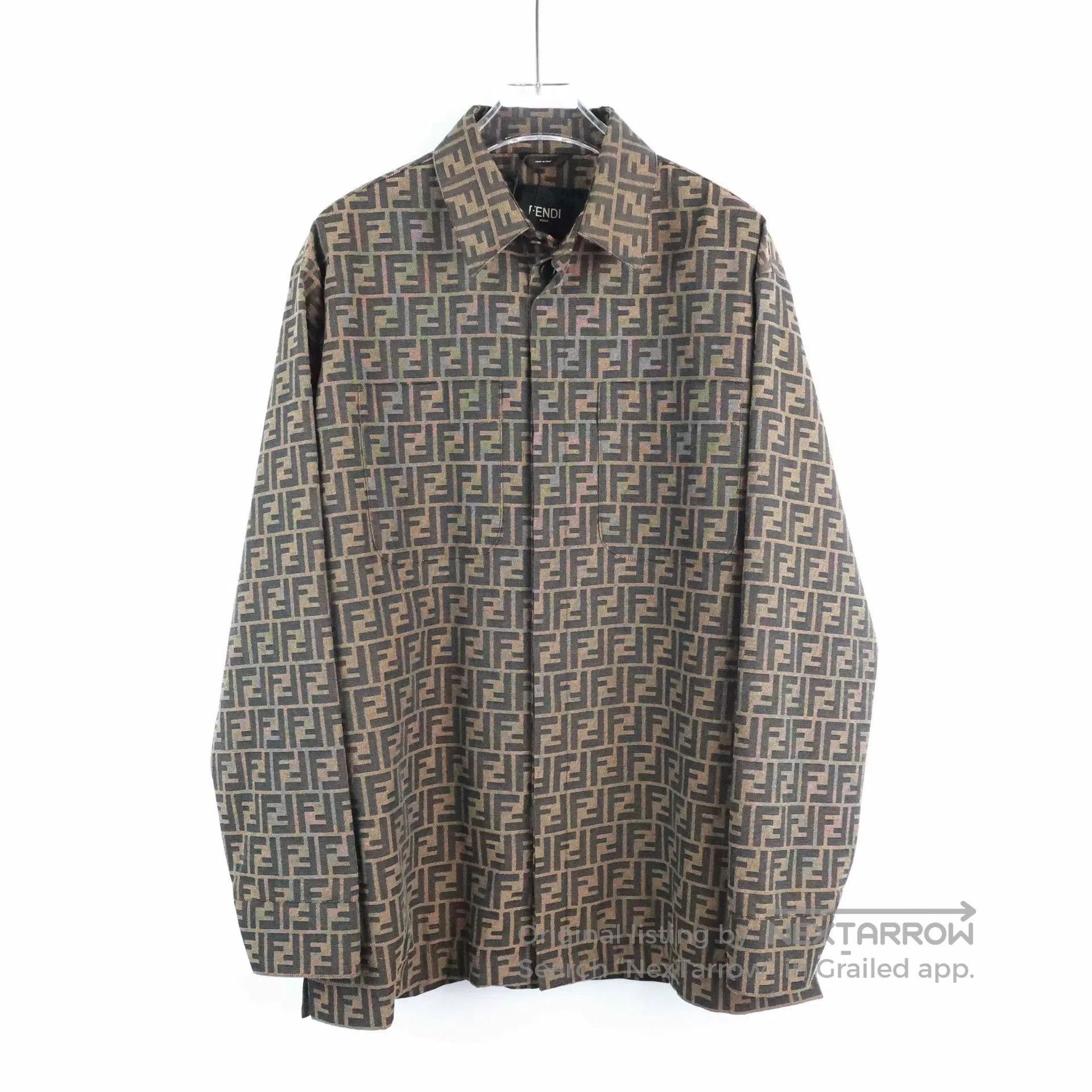 Fendi fendi ss22 logo print polo jacket. Size US L / EU 52-54 / 3 - 2 Thumbnail