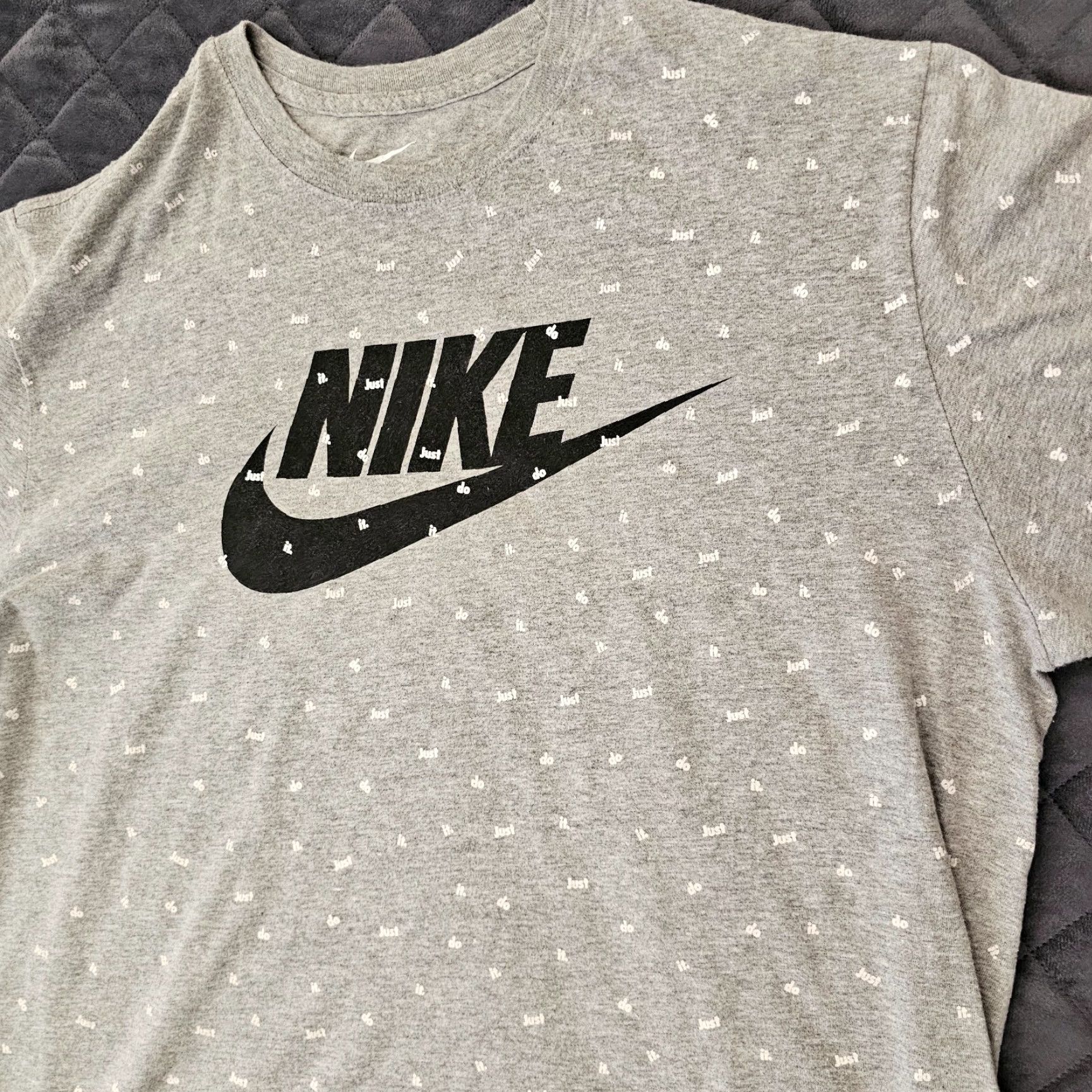 Nike Nike Just Do It T-Shirt Men XL Short Sleeve Gray Logo Graphic Casual Shirt Size US XL / EU 56 / 4 - 3 Thumbnail