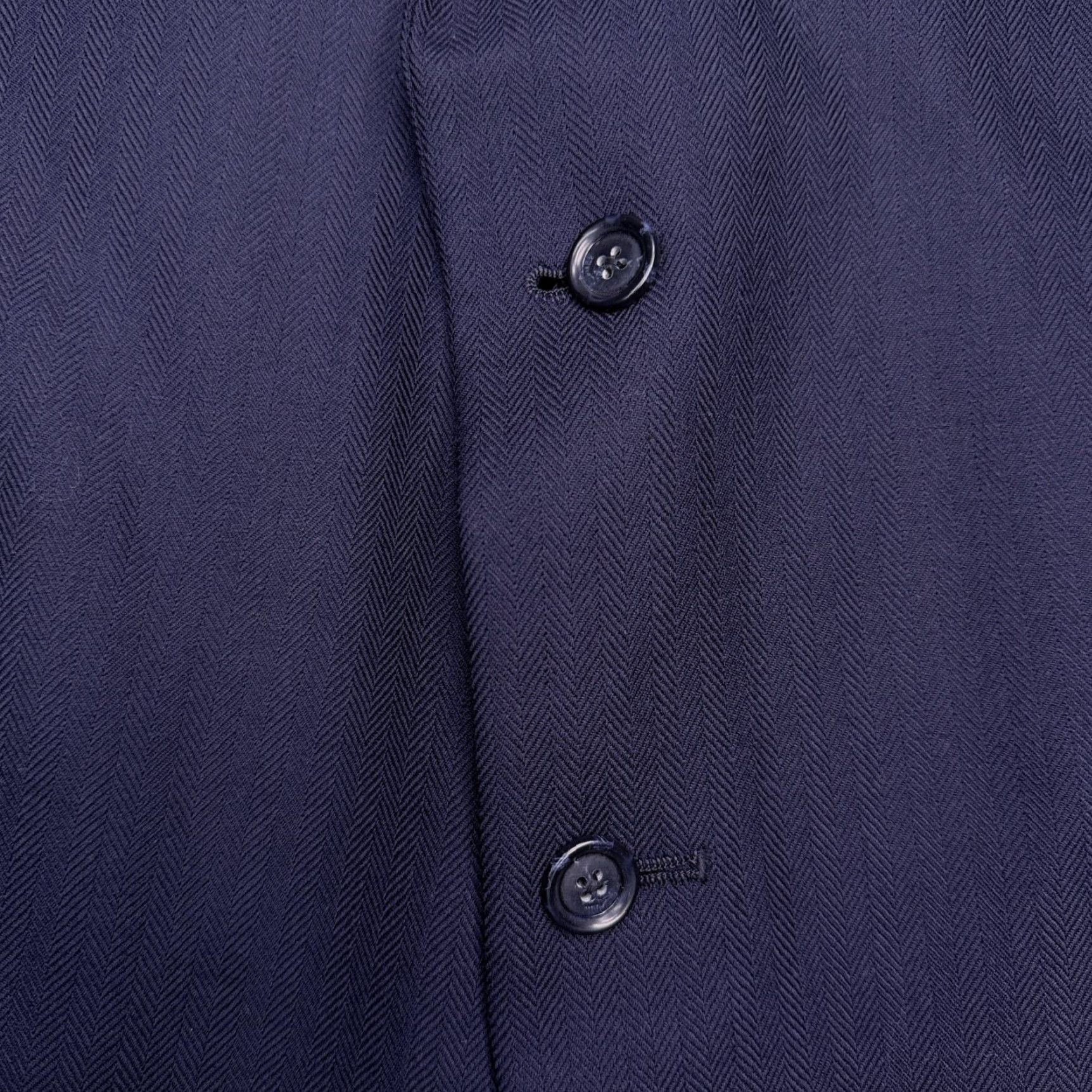 Jos. A. Bank Jos. A. Bank Blazer Men 50 Long Navy Wool Herringbone Classic 2-Button Notch Lapel Wool Lining Tweed Single-Breasted Jacket Coat Indoor Dry Clean Only Size 50R - 5 Thumbnail