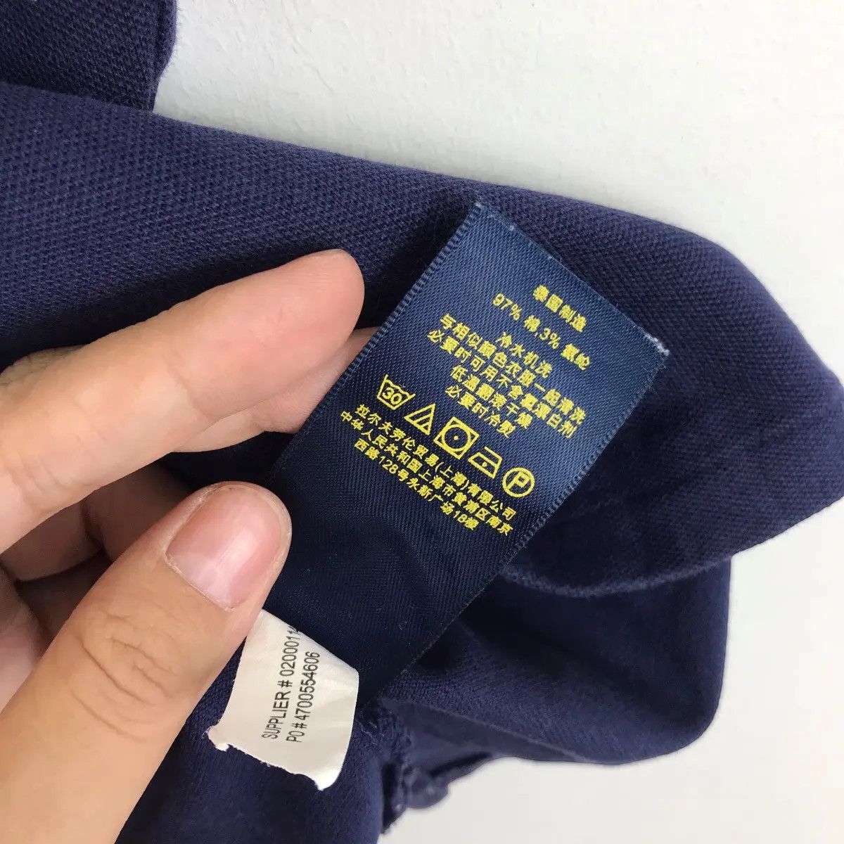 Polo Ralph Lauren Vtg POLO RALPH LAUREN Small Pony Blue Polo Tee Shirt Cotton Size L / US 10 / IT 46 - 10 Thumbnail