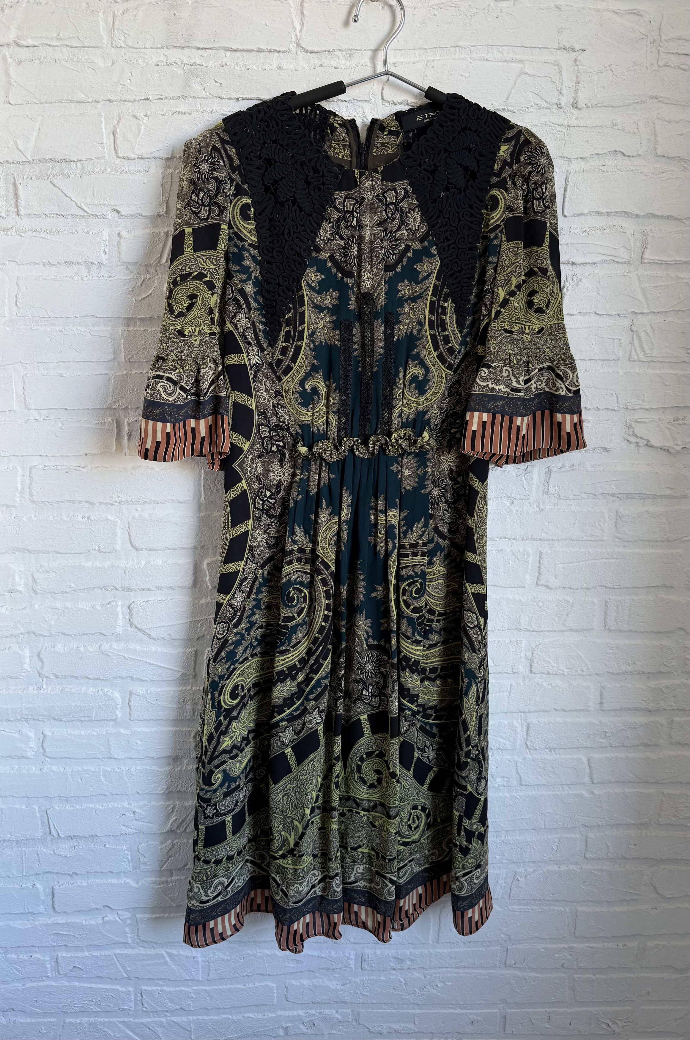 Etro ETRO Silk dress Boho Paisley Print Size M / US 6-8 / IT 42-44 - 1 Thumbnail