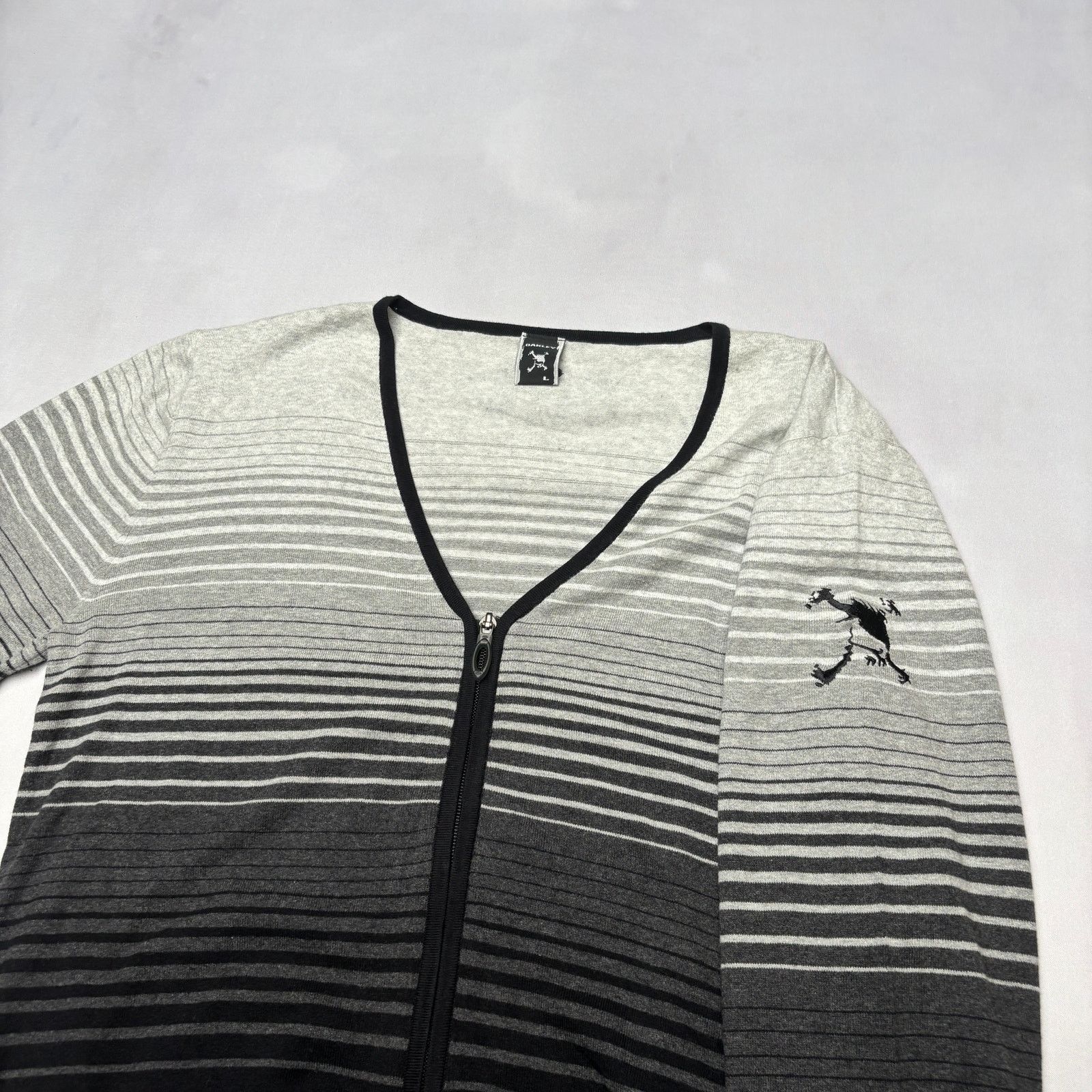 Oakley Oakley Gradient Stripe Zip Cardigan Sweater Mens Large Skull Size US L / EU 52-54 / 3 - 2 Thumbnail