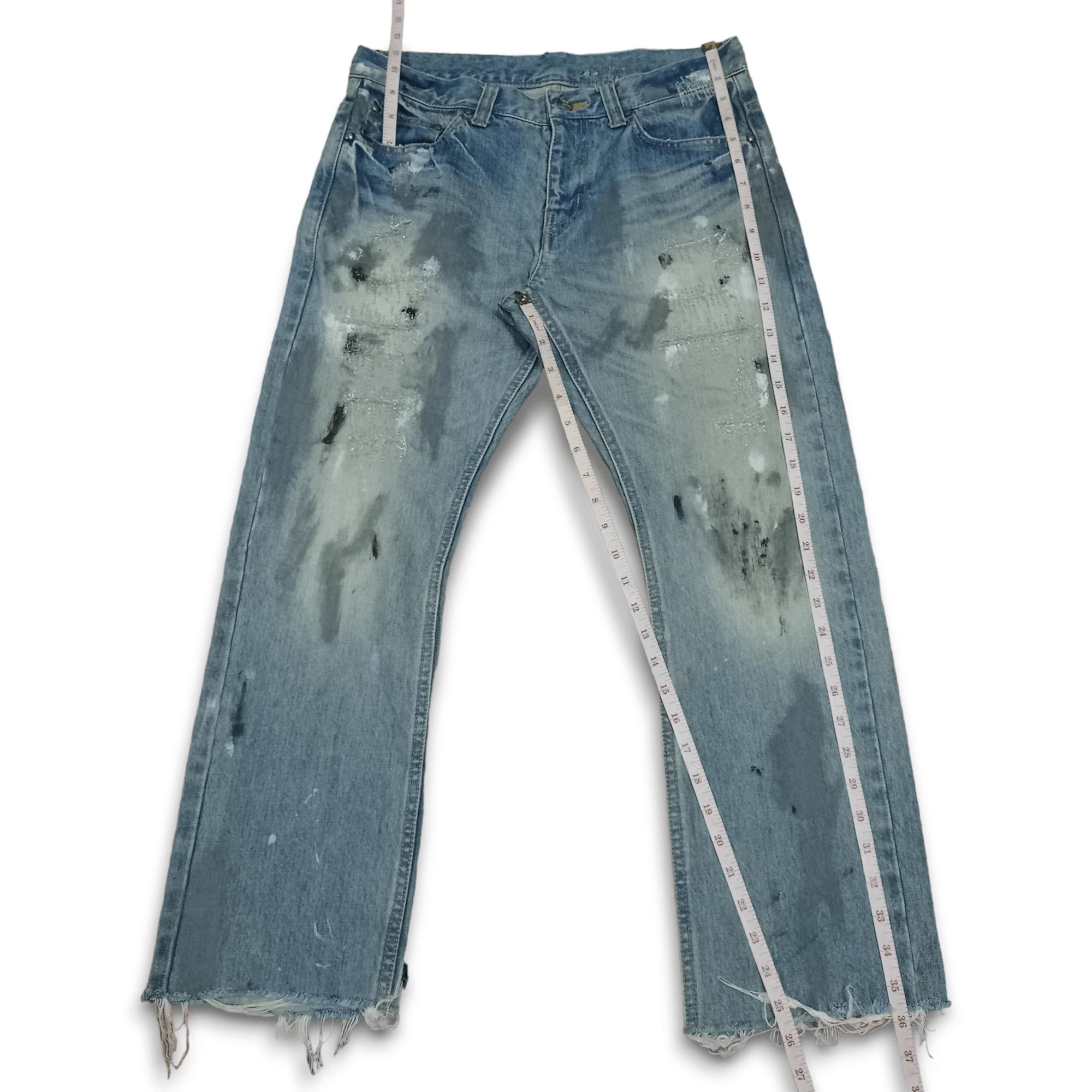 Edition Japan × Japanese Brand Vintage Japanese Brand Grunge Style Distressed Loose Jeans Size US 30 / EU 46 - 11 Thumbnail