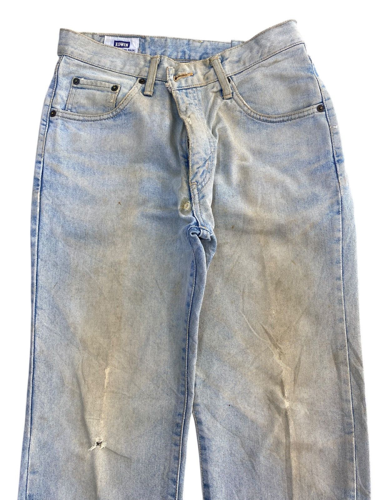 Edwin Vintage Edwin Dirty Mud Wash Style Ripped Jeans Size US 28 / EU 44 - 2 Thumbnail