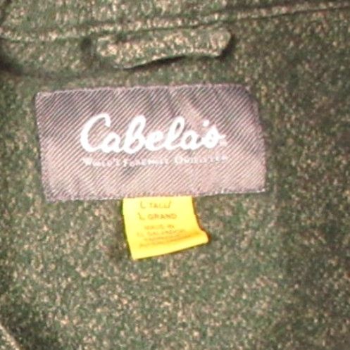 Vintage Cabela's Flannel Shirt Mens LT Green Cotton Button-Up Long Sleeve Pocket Heavyweight Workwear Casual Size US L / EU 52-54 / 3 - 3 Thumbnail