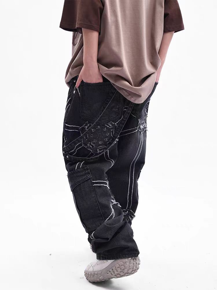 Japanese Brand × Jean West Coast Design Patch Washed Black Jeans Size US 30 / EU 46 - 4 Thumbnail