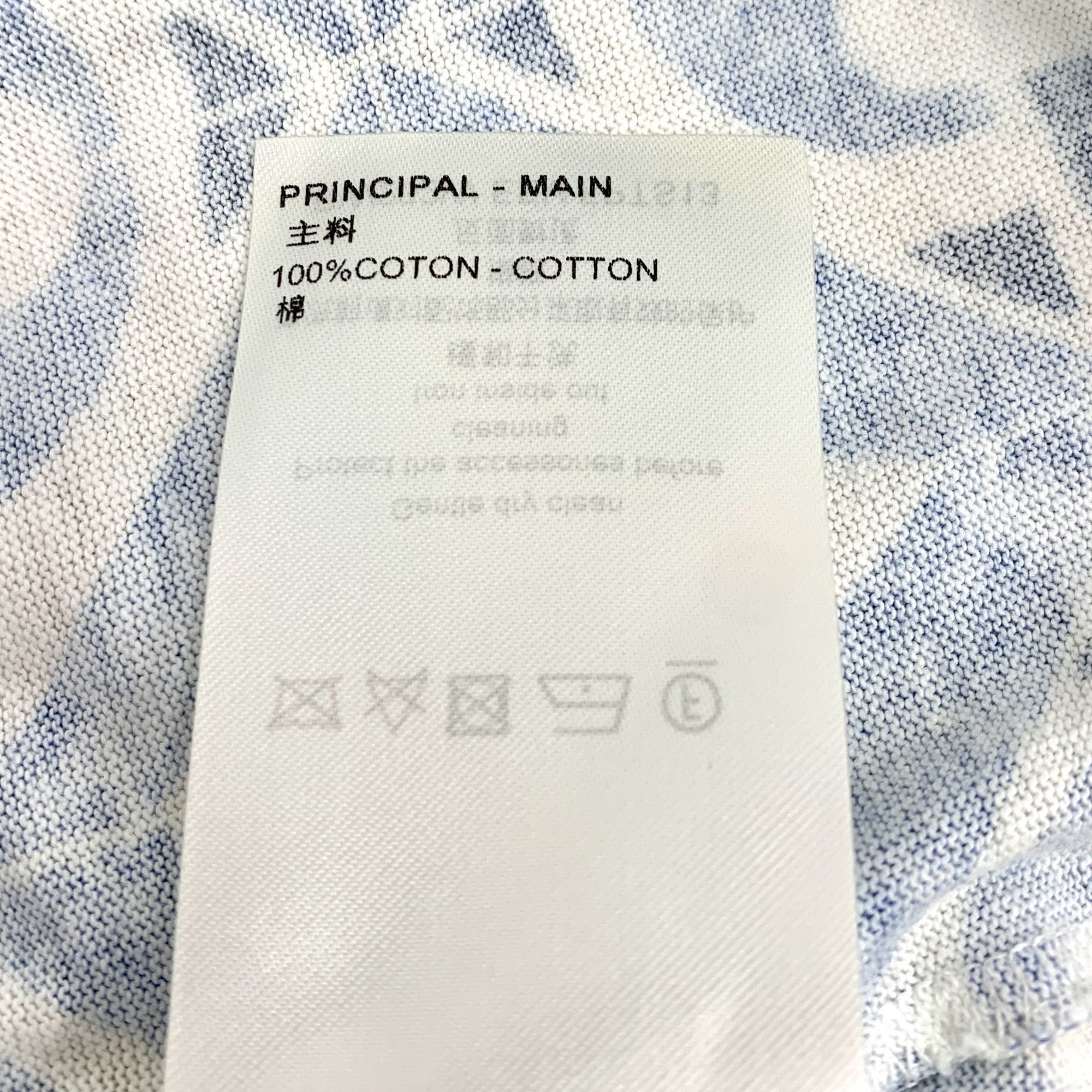 Louis Vuitton Louis Vuitton Blue Striped Monogram Patchwork Cotton Strappy Size L / US 10 / IT 46 - 3 Thumbnail