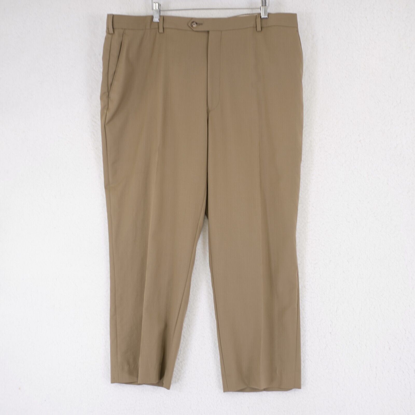 Jos. A. Bank Jos A Bank Executive Tailored Fit Tan Wool 40/27 Dress Pants Size 40S - 1 Thumbnail
