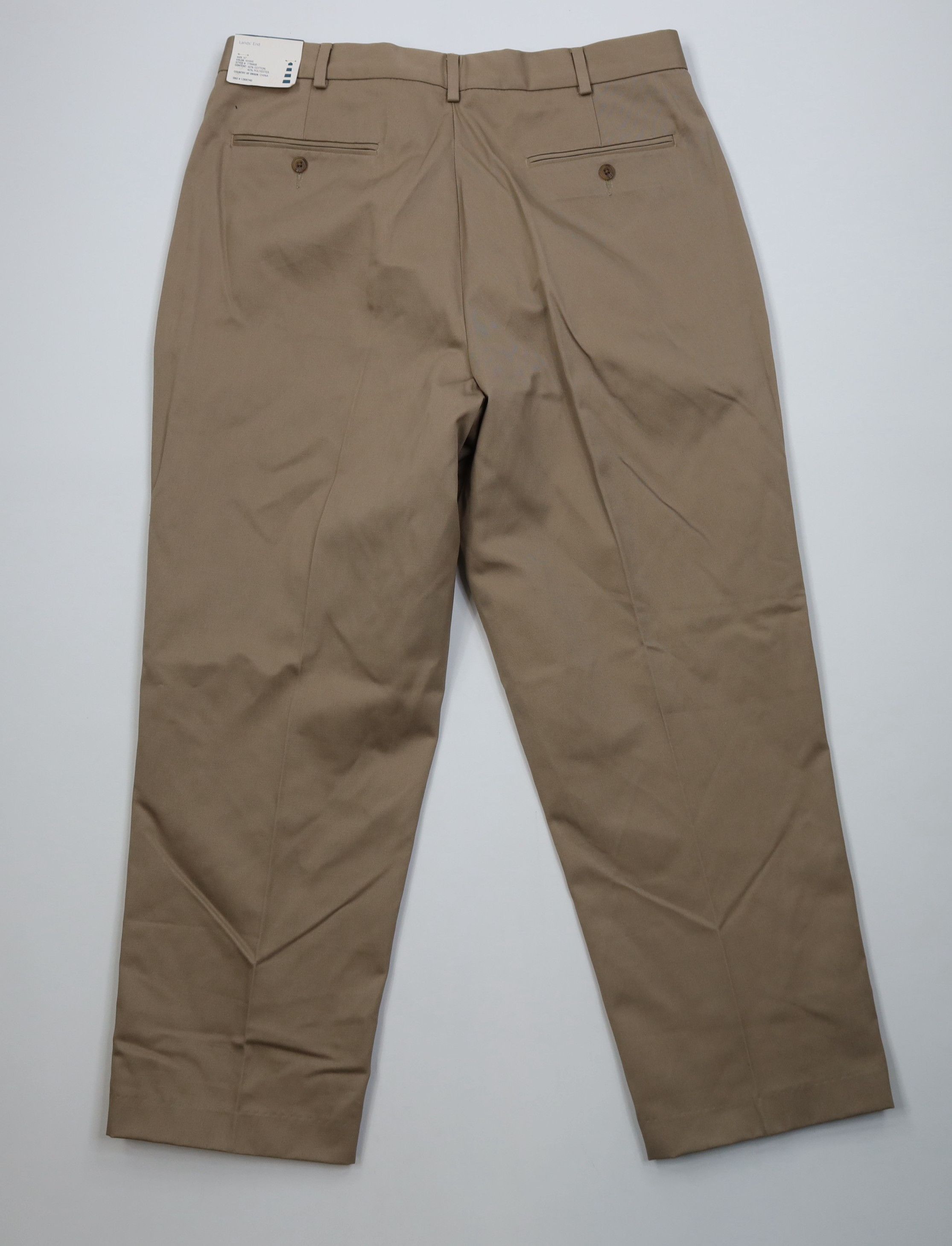 Lands' End Deadstock Vintage Y2K Lands End Chino Pants Trousers Beige Size US 37 - 9 Thumbnail