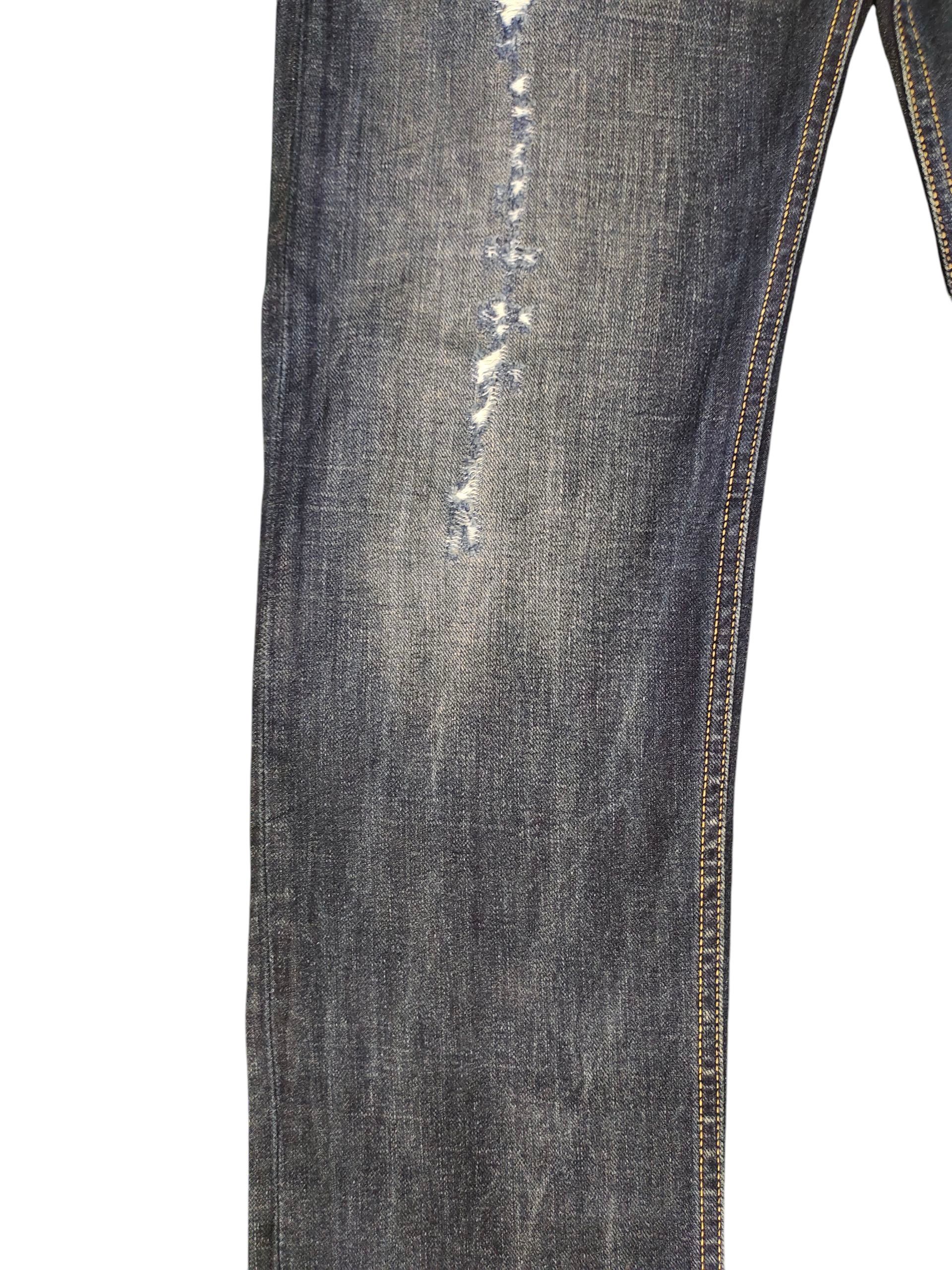 Diesel Vintage Y2k Diesel Heeven Clawmark Distress Faded Jeans Size US 29 - 4 Thumbnail
