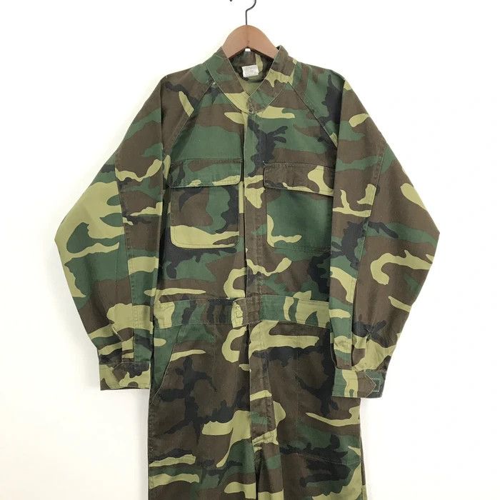Vintage (SY0029)VTG 90s HUNTING OUTDOOR CAMO OVERALLS WORKWEAR Size US 34 / EU 50 - 3 Thumbnail