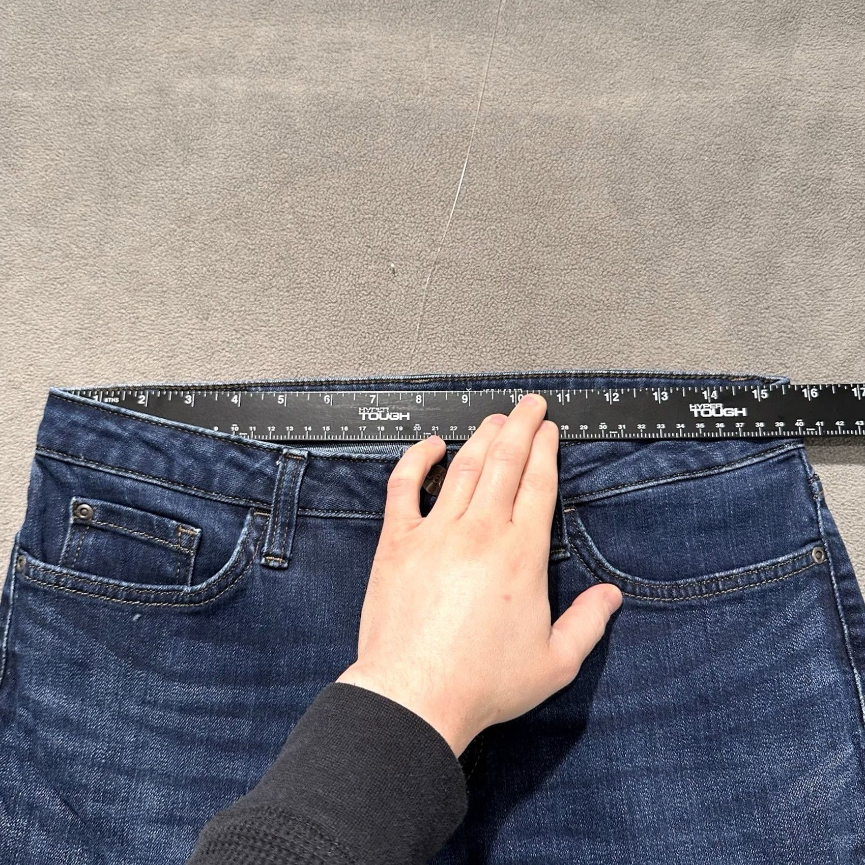 Lee Lee Jeans Womens 10 Blue Denim Regular Fit Straight Leg Mid Rise Dark Size 32" / US 10 / IT 46 - 4 Thumbnail