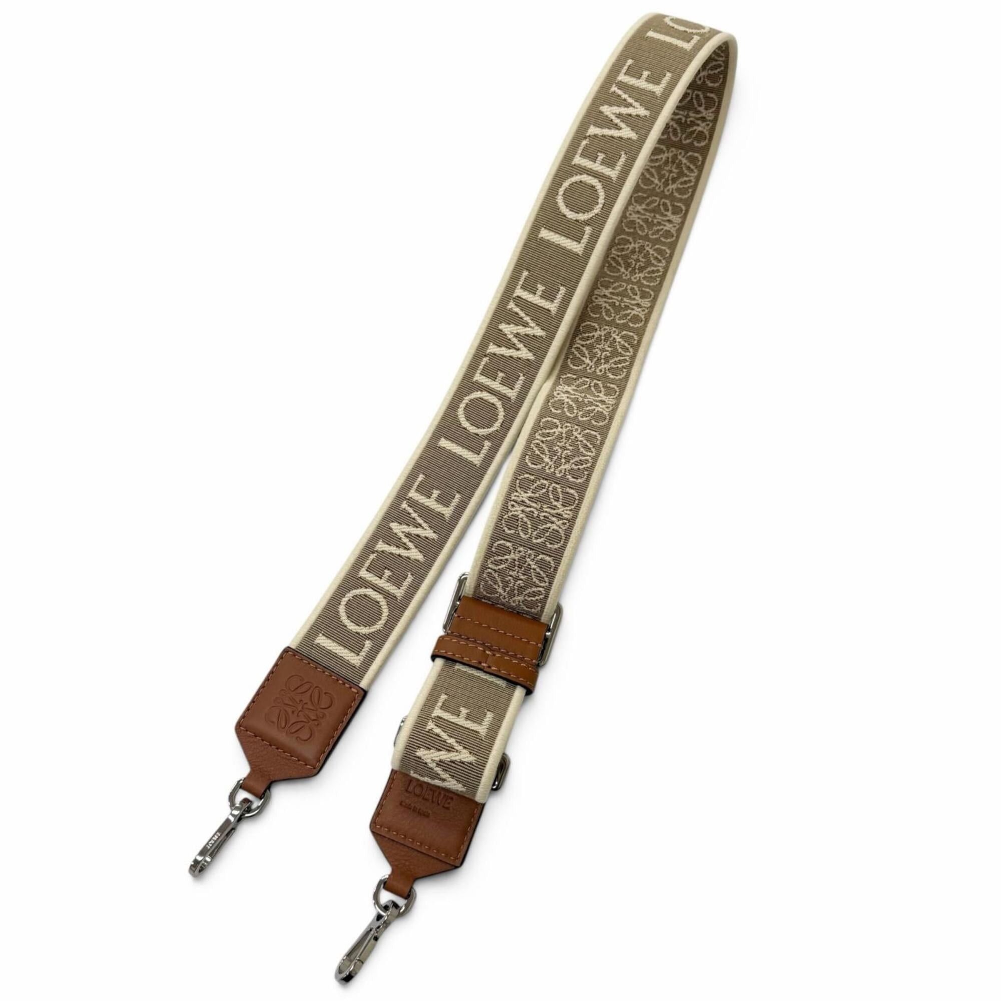 Loewe LOEWE C073T87X01 Canvas Leather Anagram Shoulder Strap Beige Brown Made in Spain Men's with Dust Bag Size ONE SIZE - 1 Thumbnail