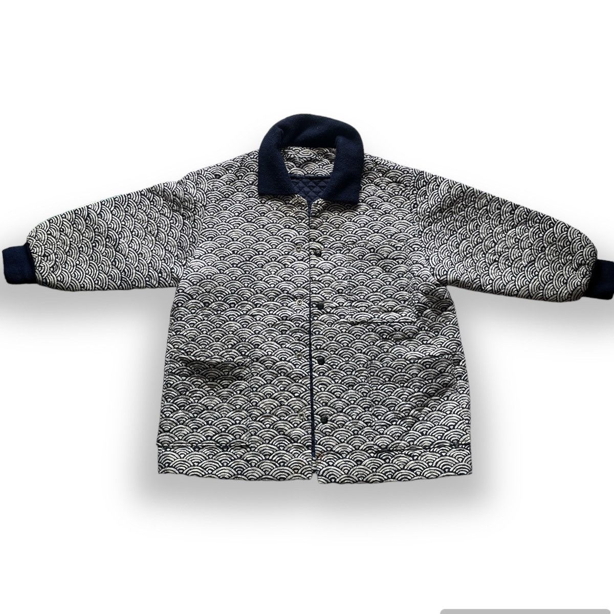 Beauty Beast × Japanese Brand × Vintage Steals Quilted Sashiko Japan Sweater Winter Size US L / EU 52-54 / 3 - 19 Thumbnail