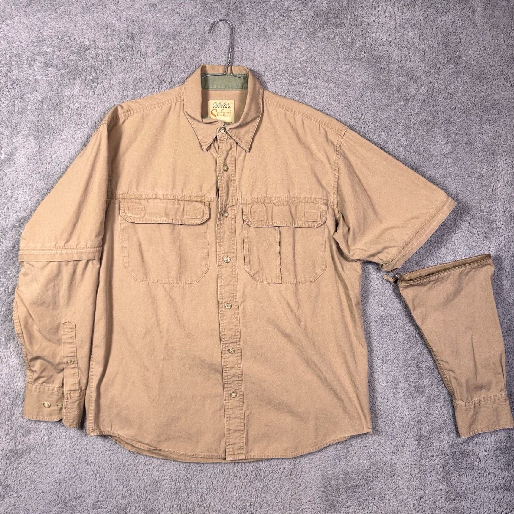 Vintage Cabela's Safari Jacket Men M Utility Field Shacket Cargo Tact Convertible Shoot Jacket Size US M / EU 48-50 / 2 - 2 Thumbnail