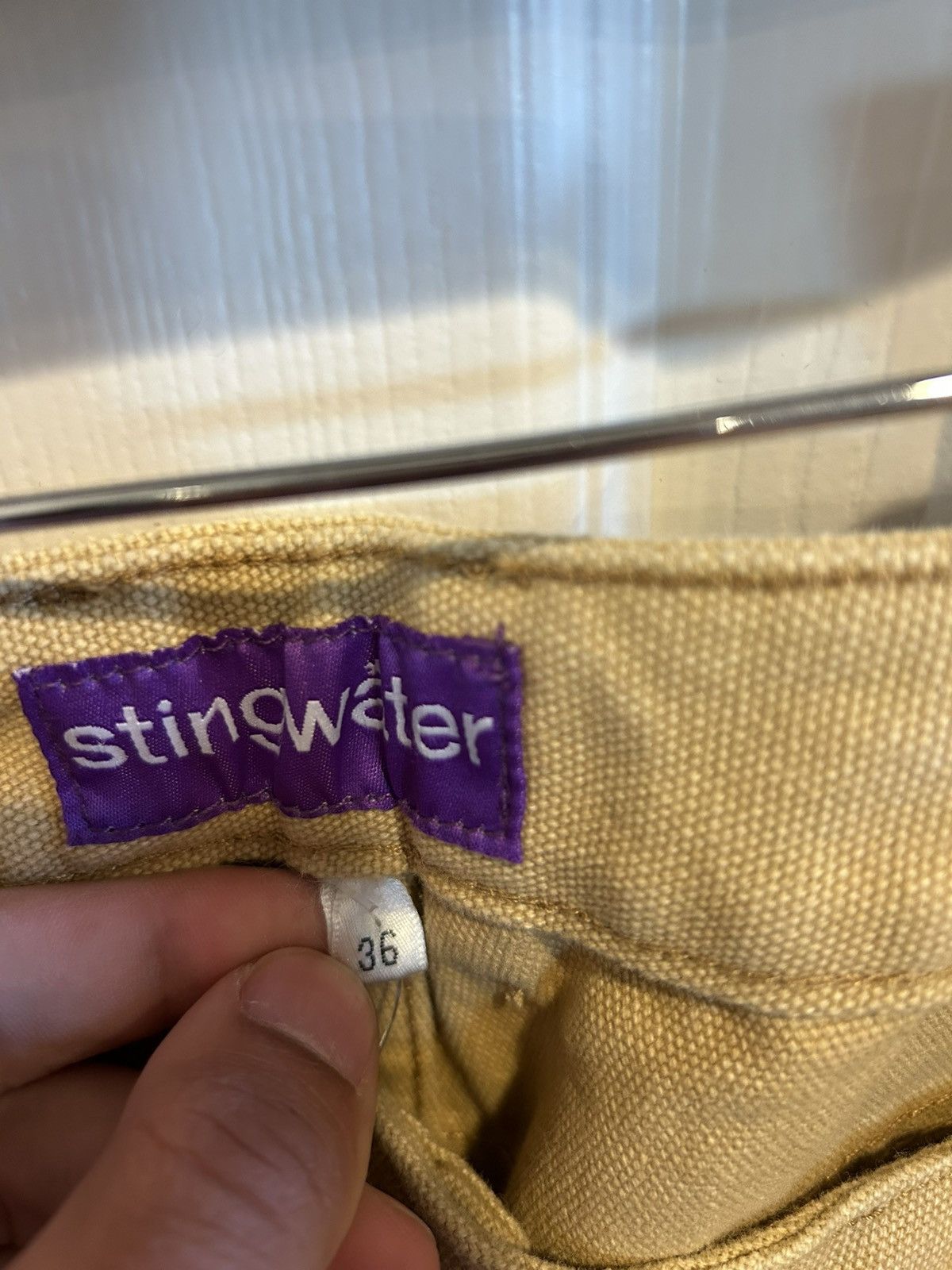 Stingwater Vegan Suede Double Knee Canvas Pants Wheat Brown Size US 36 / EU 52 - 4 Thumbnail