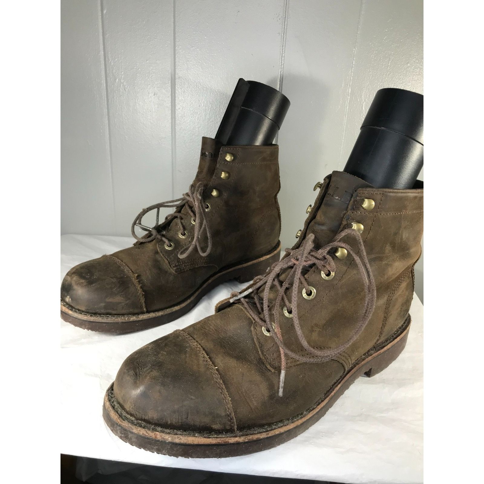 L.L. Bean L.L. Bean Katahdin mens 12 M Brown Leather Soft Cap Toe Engi Size US 12 / EU 45 - 2 Thumbnail