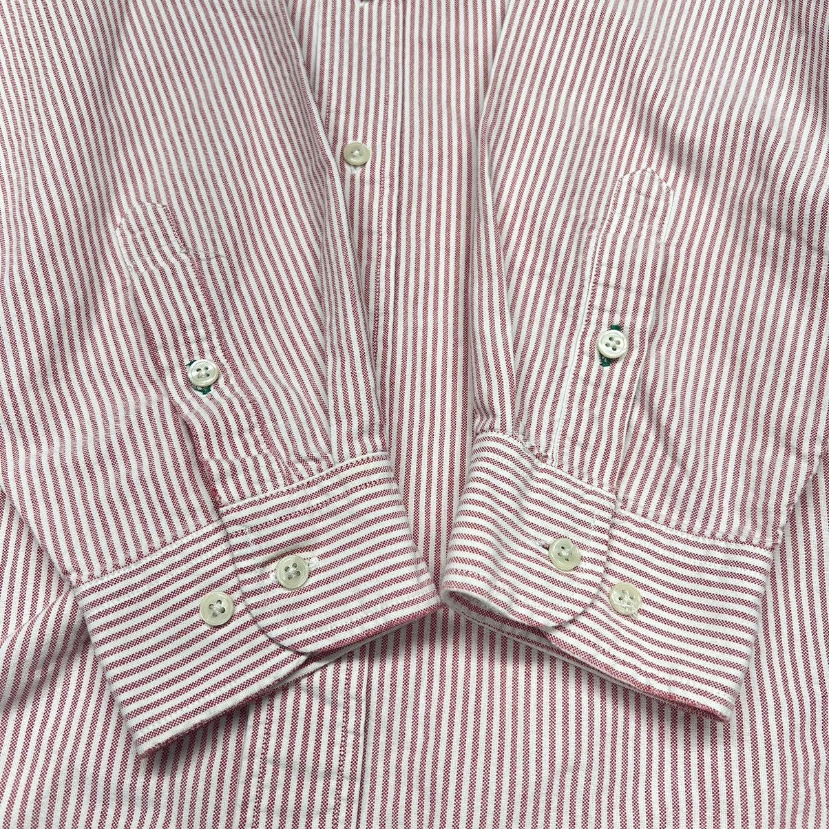 Tommy Hilfiger × Vintage VTG Tommy Hilfiger Button Down Shirt White Red Striped Size US L / EU 52-54 / 3 - 14 Thumbnail