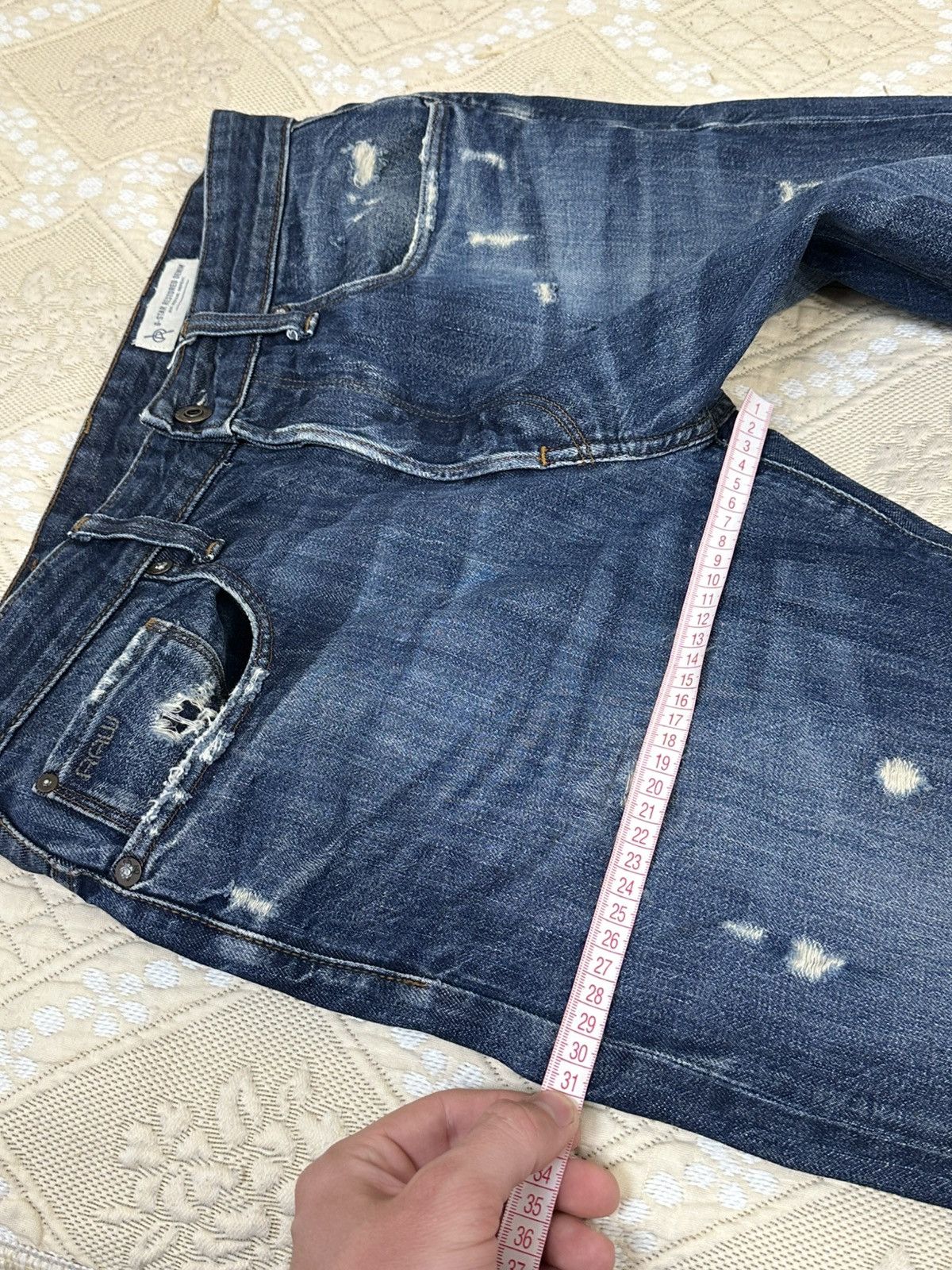 G-Star 🔥 G-Star Raw Ripped Jeans Distressed Denim Pants Vintage Size US 32 / EU 48 - 9 Thumbnail