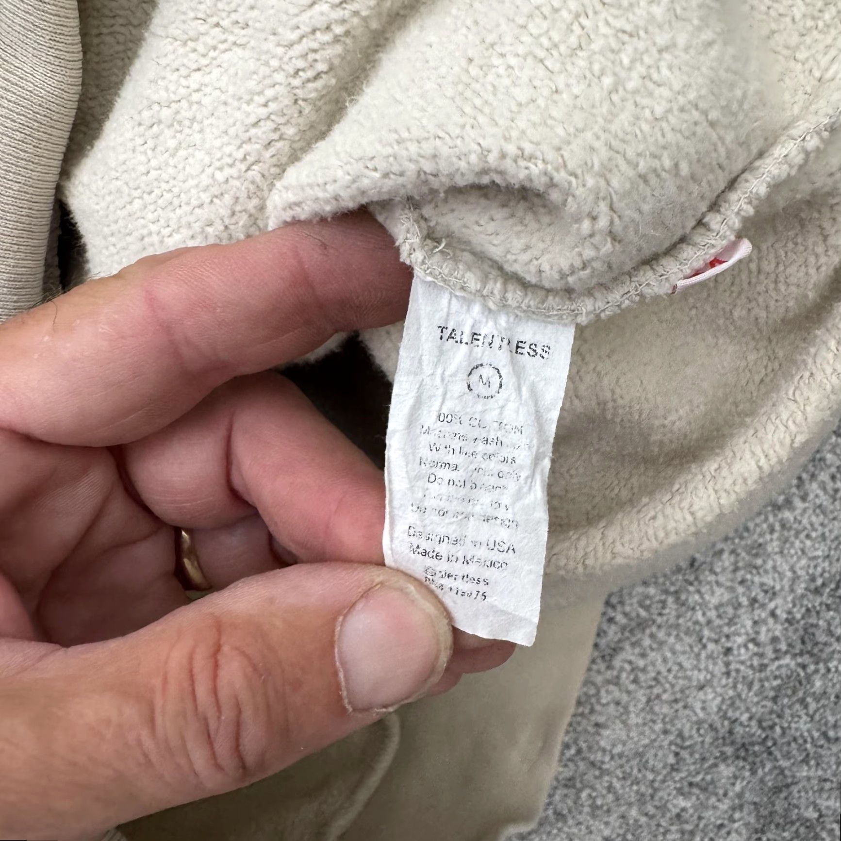 Talentless Talentless Hoodie Mens Medium Beige Pullover Kangaroo Pocket Casual Sweatshirt Size US M / EU 48-50 / 2 - 6 Thumbnail