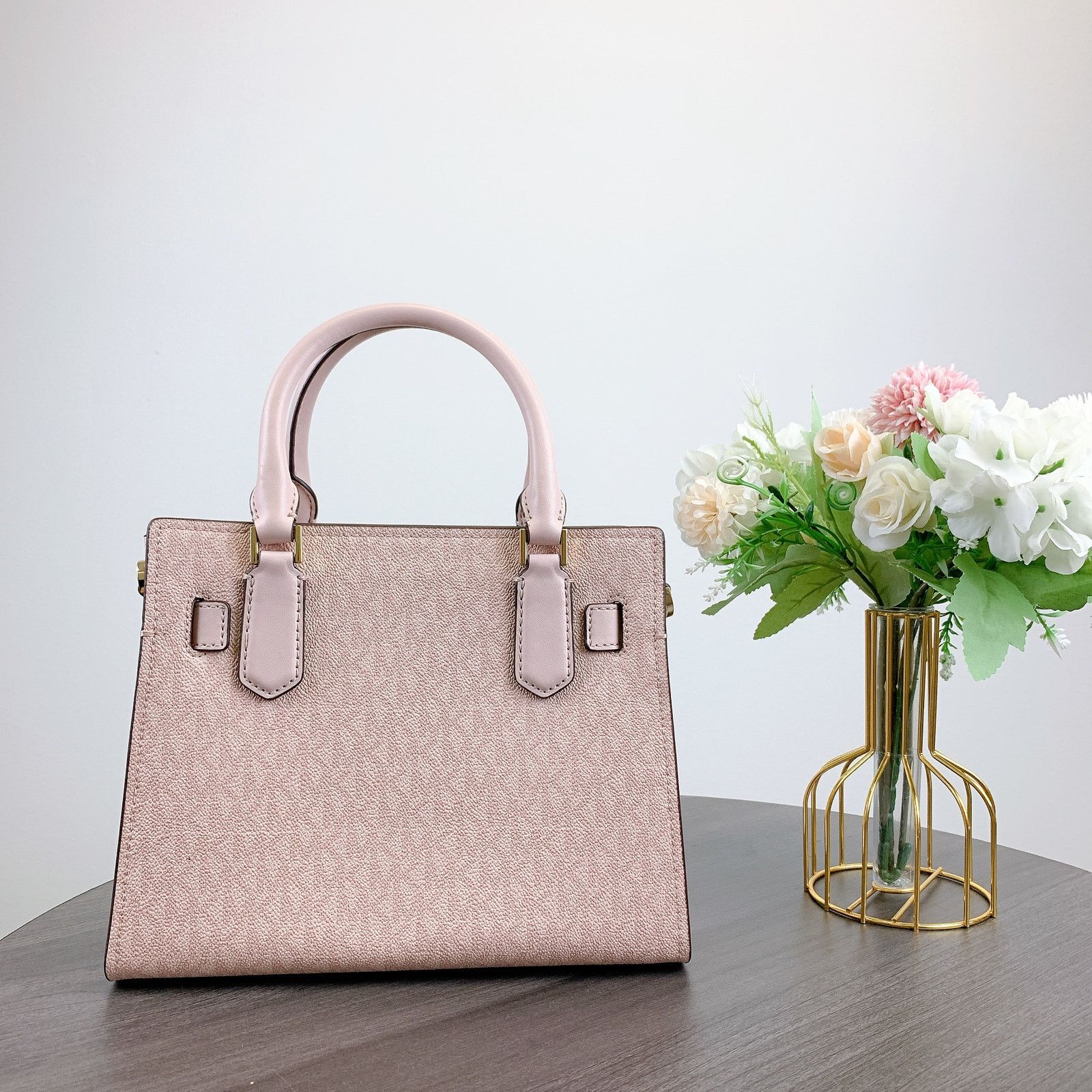 Michael Kors Michael Kors 35F1GHMS1B Hamilton Small Logo Satchel IN PWDR Size ONE SIZE - 4 Thumbnail