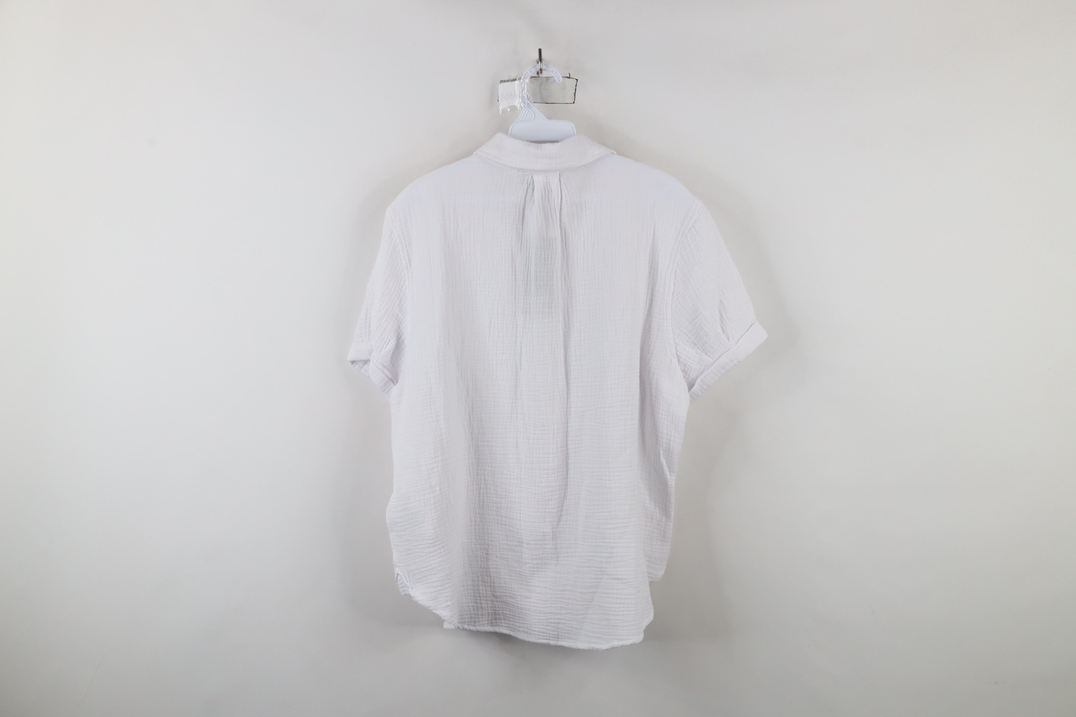 DKNY × Vintage Deadstock Vintage Y2K DKNY Collared Button Shirt White Size L / US 10 / IT 46 - 9 Thumbnail