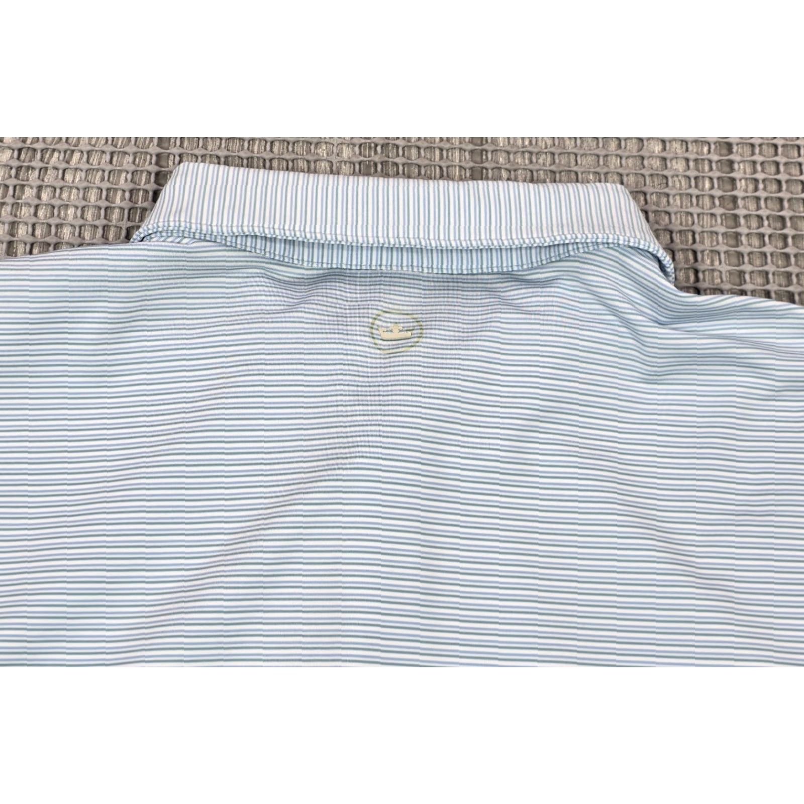 Peter Millar Peter Millar Polo Performance Shirt XL Blue Stripe Summer Comfort Eagle Point Polo Shirt Men Size US XL / EU 56 / 4 - 4 Thumbnail