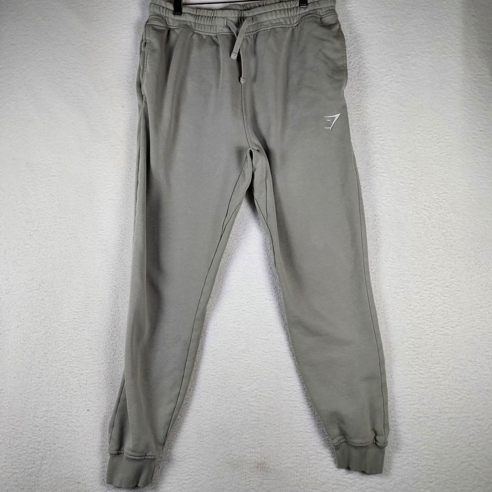 Gymshark Gymshark Men’s L Jogger Sweatpants Sage Green Fleece Lined Drawstring Size US 33 - 2 Thumbnail