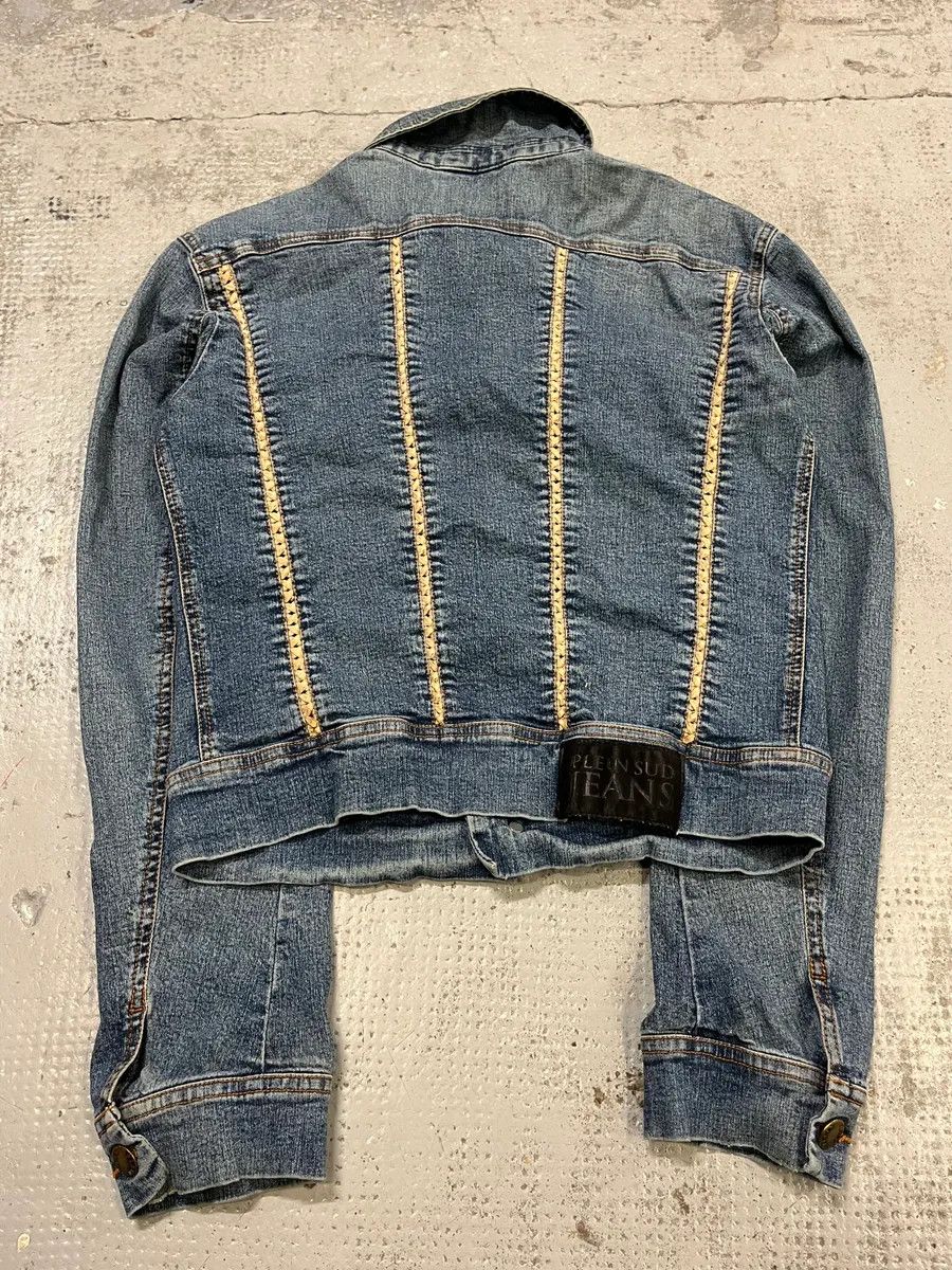 Vintage 2000s Plein Sud Blue Denim Contrast Stitch Denim Jacket Size M / US 6-8 / IT 42-44 - 7 Thumbnail