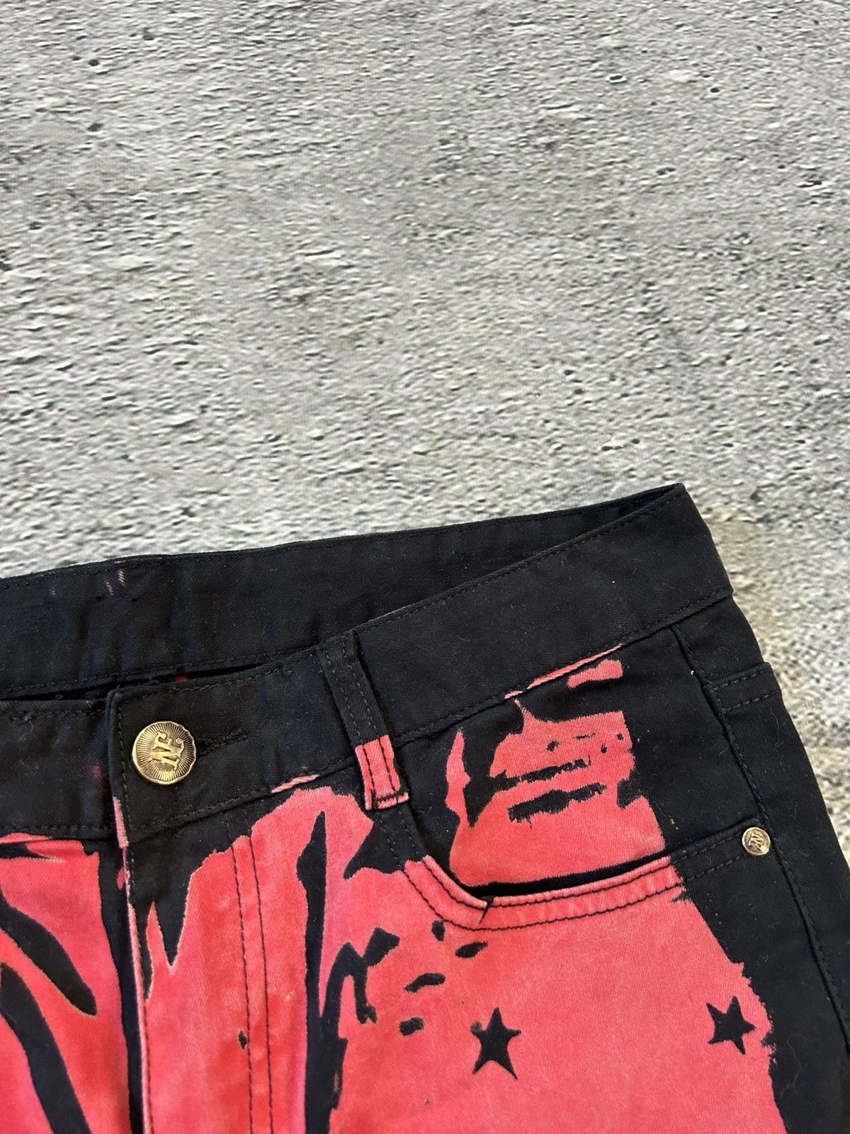 Other Y2K jeans black red slim stars Size US 30 / EU 46 - 6 Thumbnail