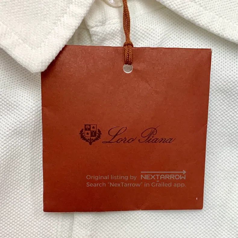 Loro Piana Loro Piana White cotton collar single-breasted short-sleev Size US XL / EU 56 / 4 - 7 Thumbnail