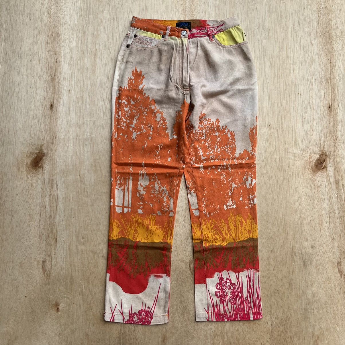 Christian Lacroix CHRISYIAN LACROIX MULTI COLOUR CASUAL PANTS Size 28" / US 6 / IT 42 - 1 Thumbnail